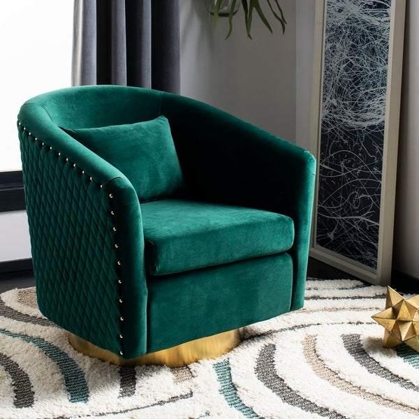 CLARA QUILTED SWIVEL TUB CHAIR - Frankwebs