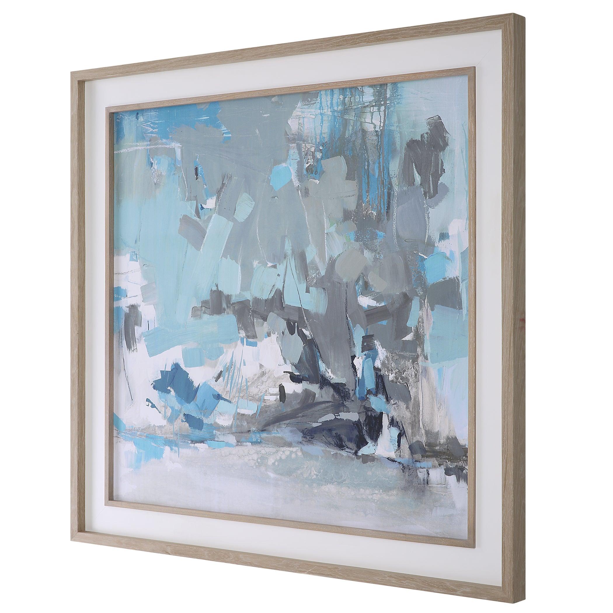 Misty Moonlight Abstract Framed Print - Frankwebs