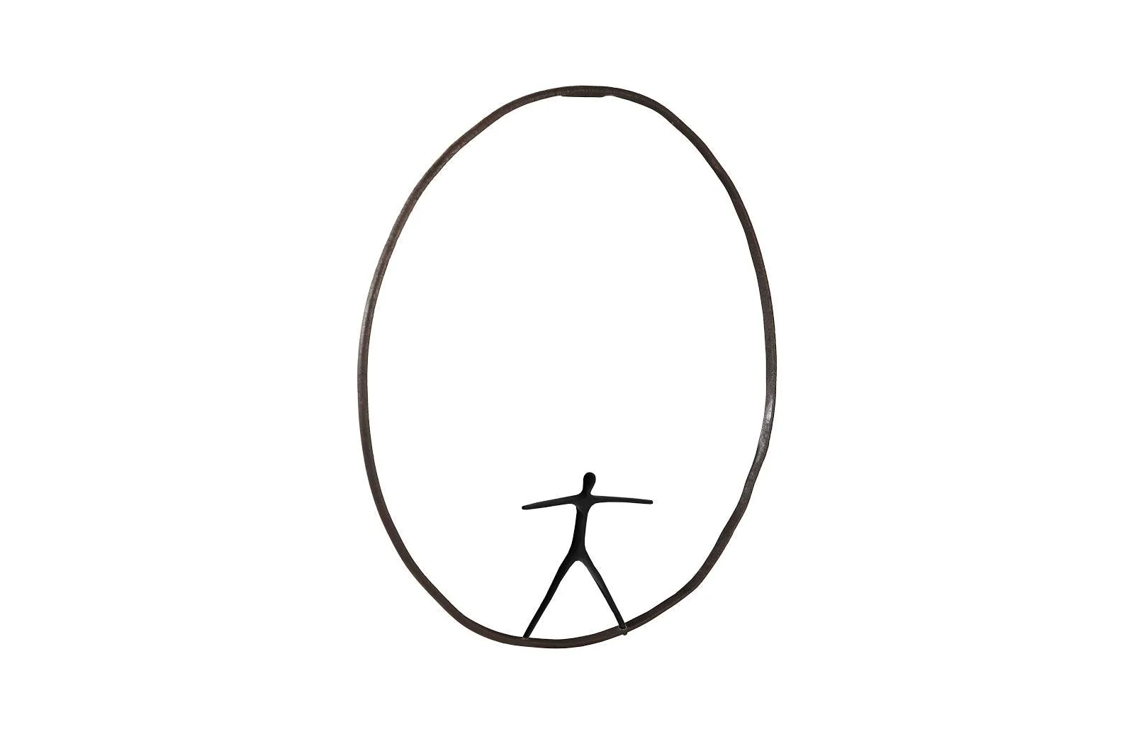 Olympic Figure in Iron Ring, Black, Rust, Style B - Frankwebs