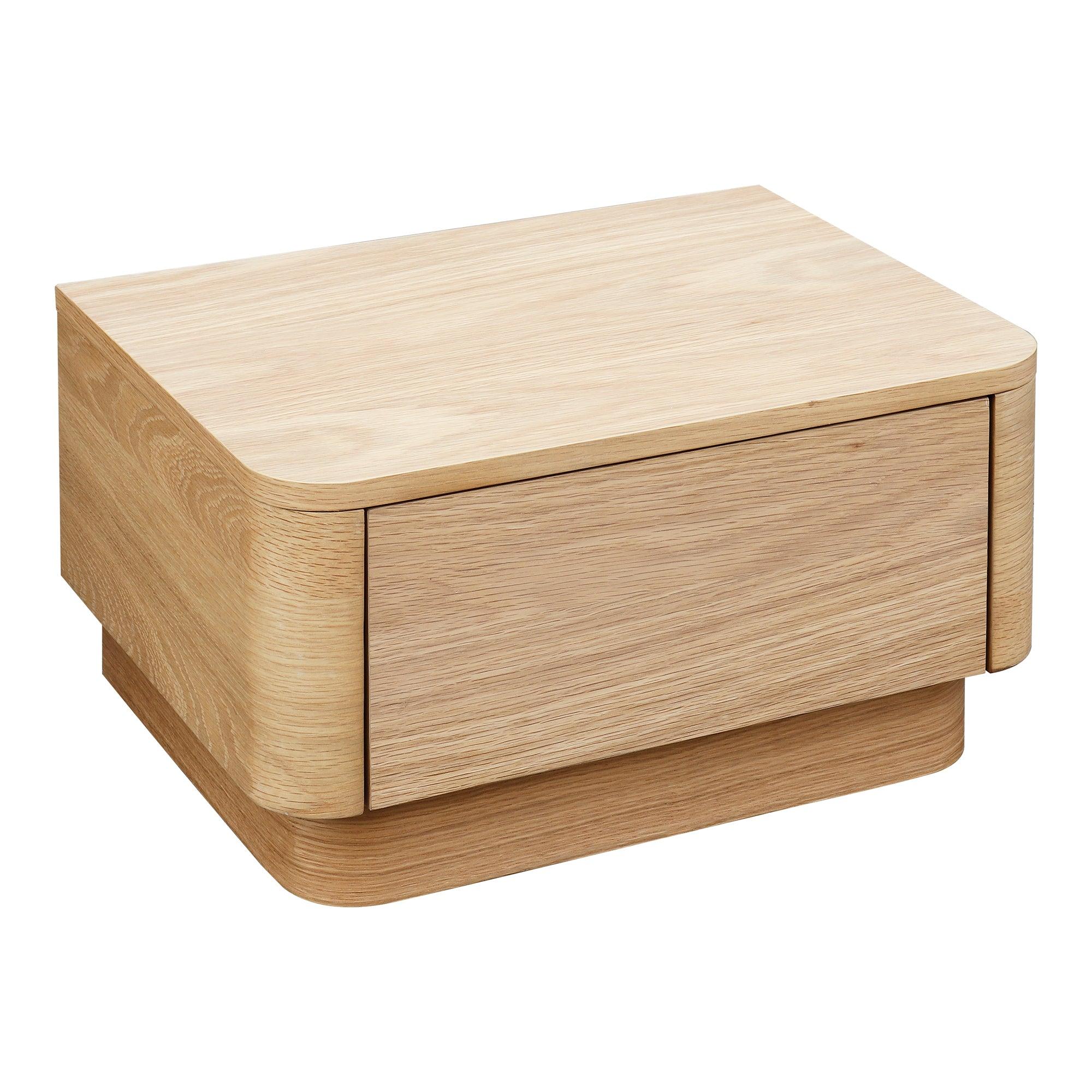 Round Off Nightstand Oak - Frankwebs