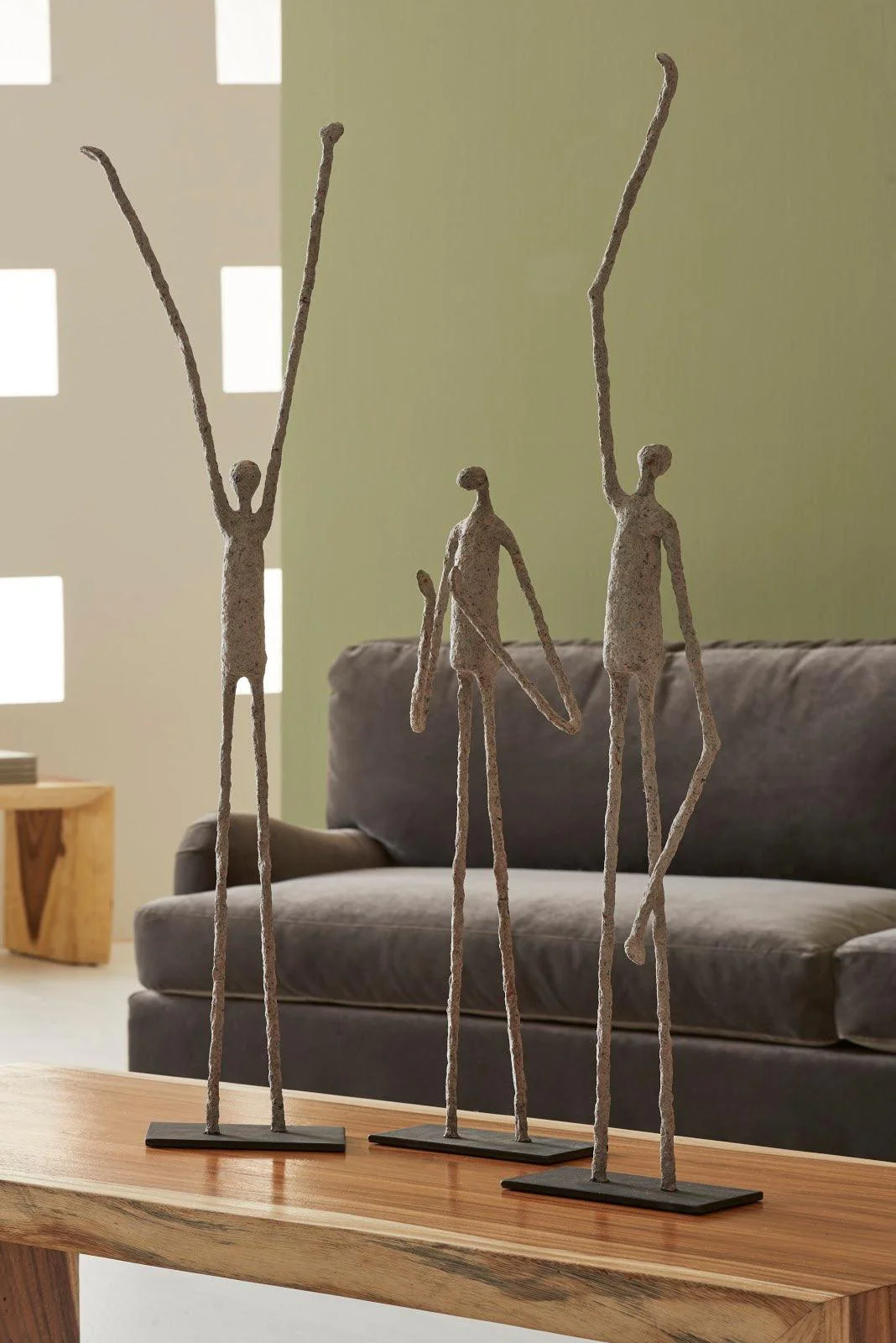 Human Sculpture, Hands Up, Paper Mache - Frankwebs