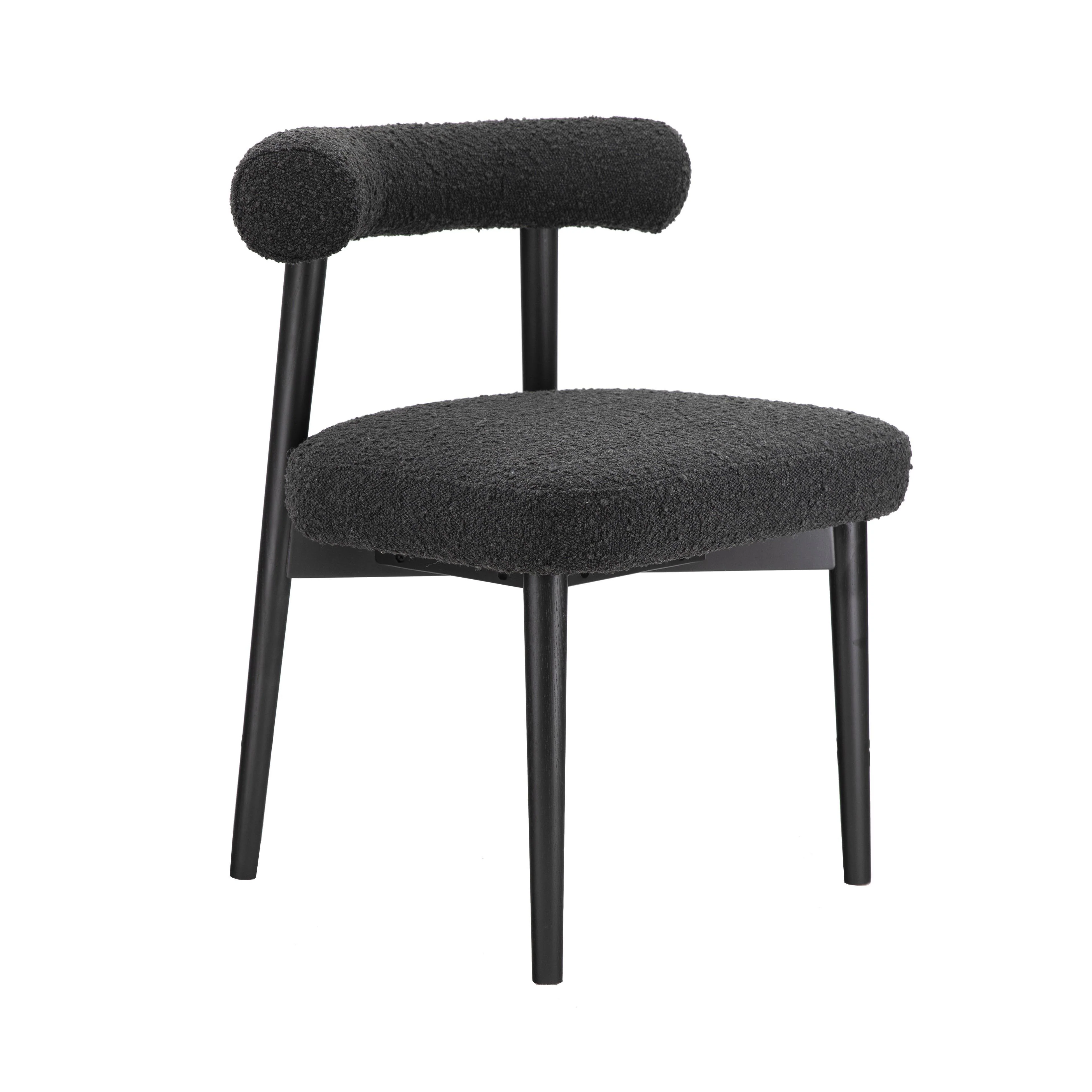 Spara Black Boucle Side Chair - Frankwebs