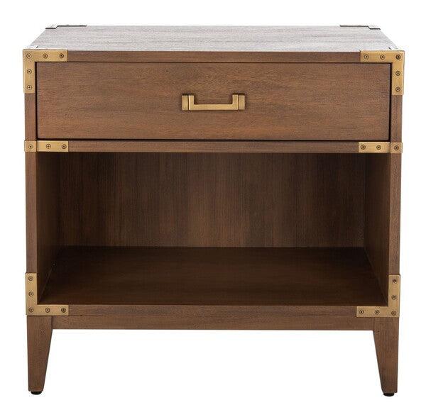 NISHA 1 DRAWER WOOD NIGHTSTAND - Frankwebs