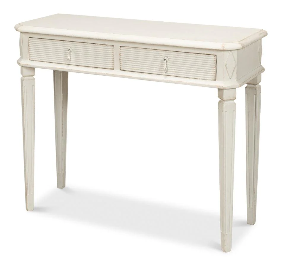 Cora Lamp Table - Antique White - Frankwebs