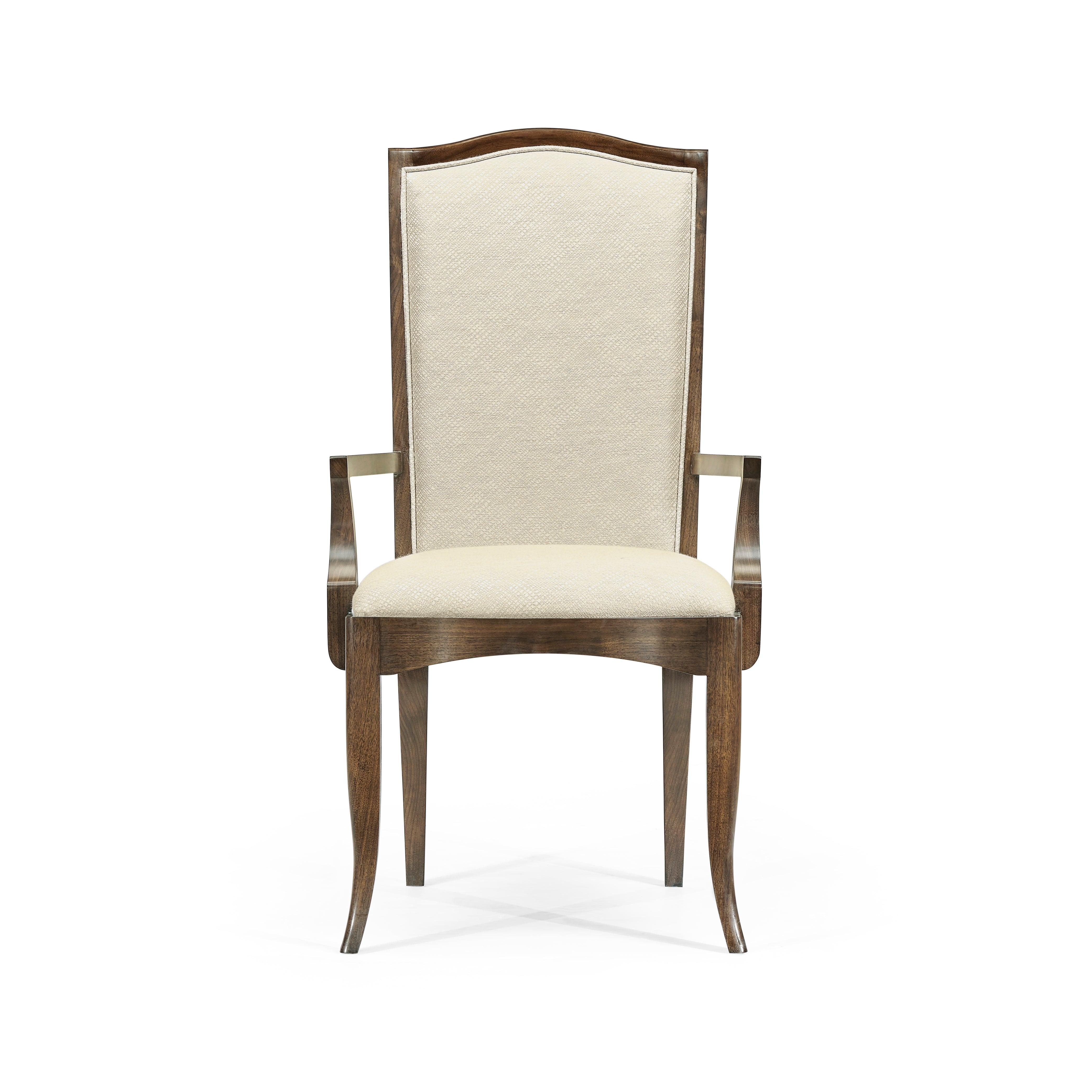 Berkley Walnut Dining Armchair, Upholstered in Skipper - Frankwebs