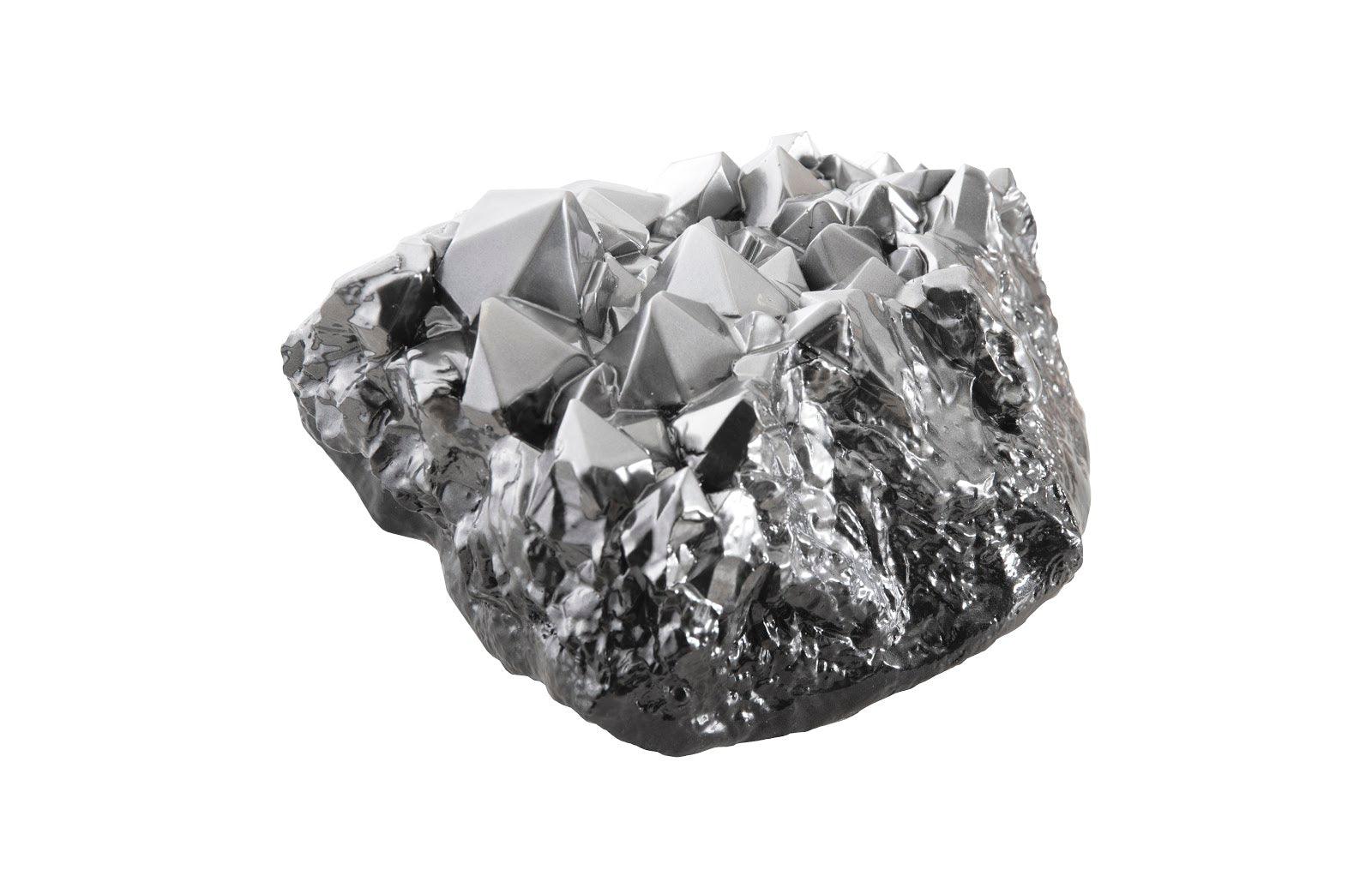 Cast Crystal Tabletop Accent, Liquid Silver, Large - Frankwebs