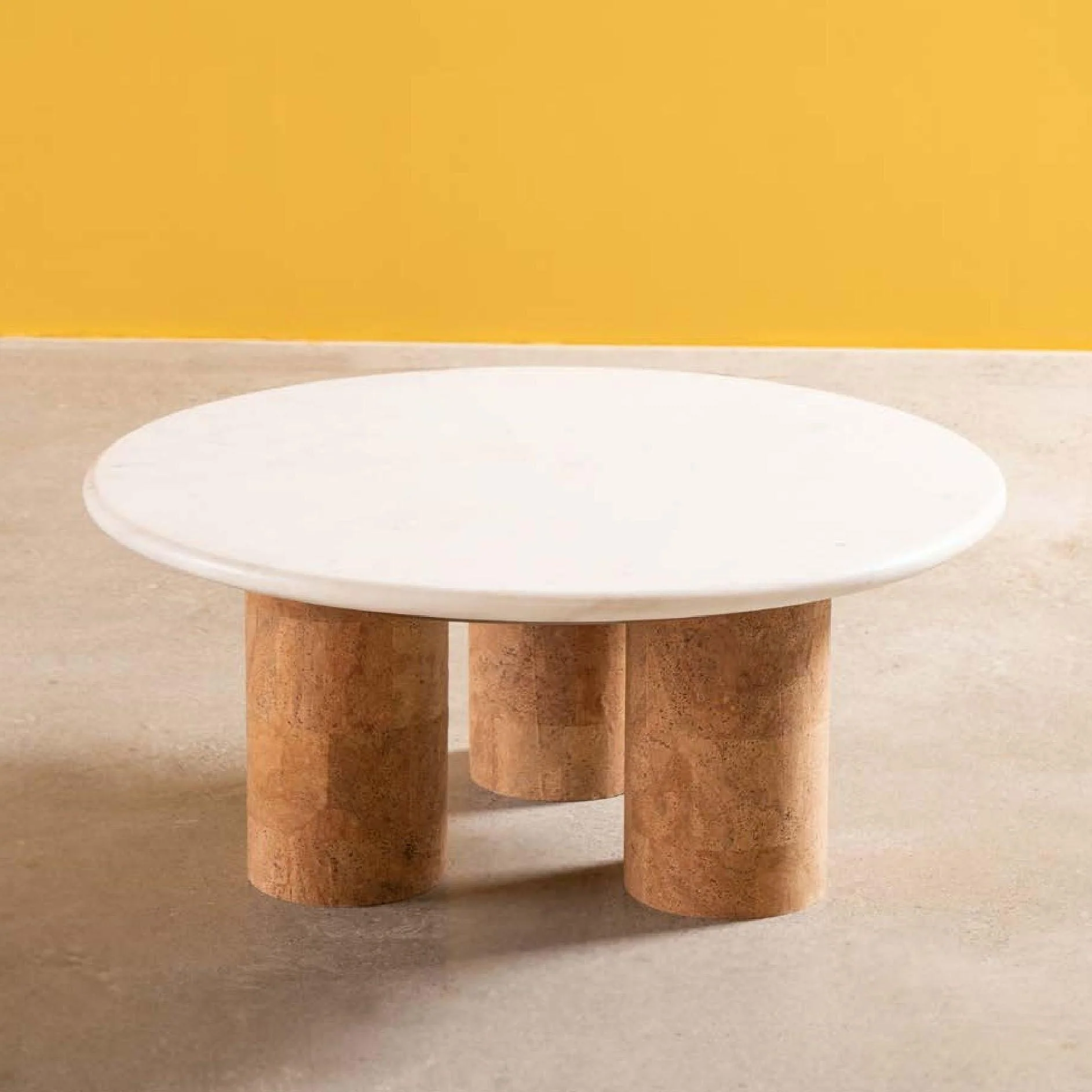 MARILYNN MARBLE AND CORK VENEER COFFEE TABLE - Frankwebs