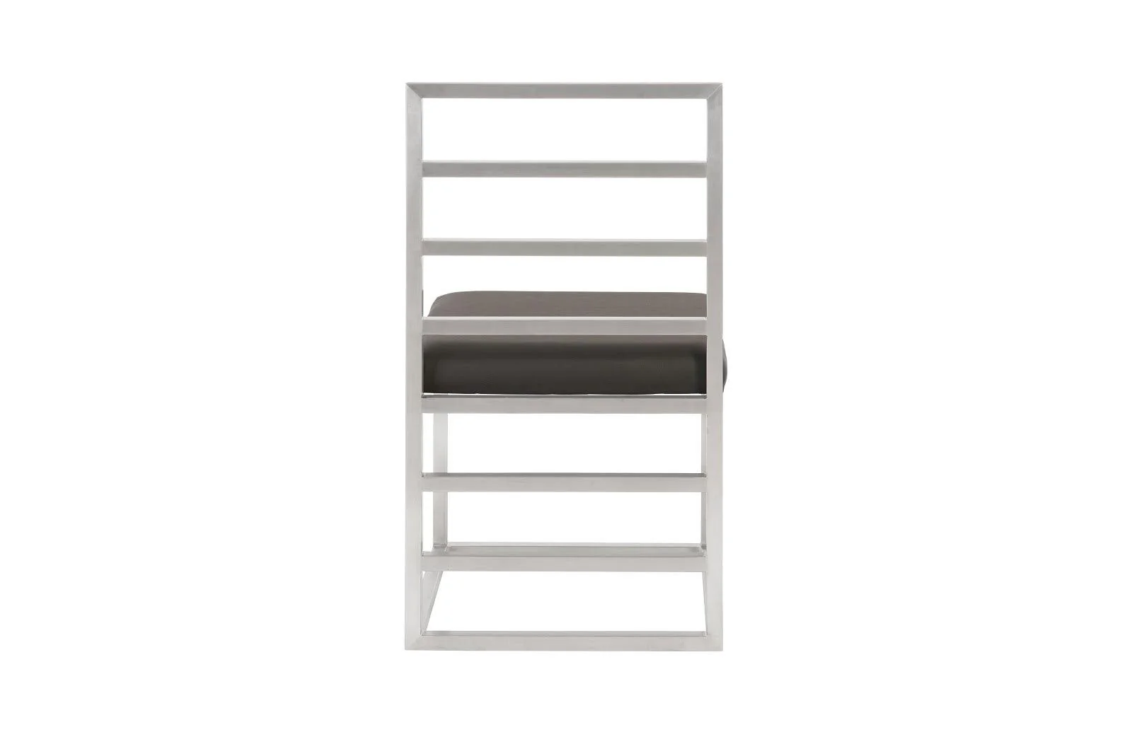 Ladder Dining Chair , Gray/Silver Finish - Frankwebs