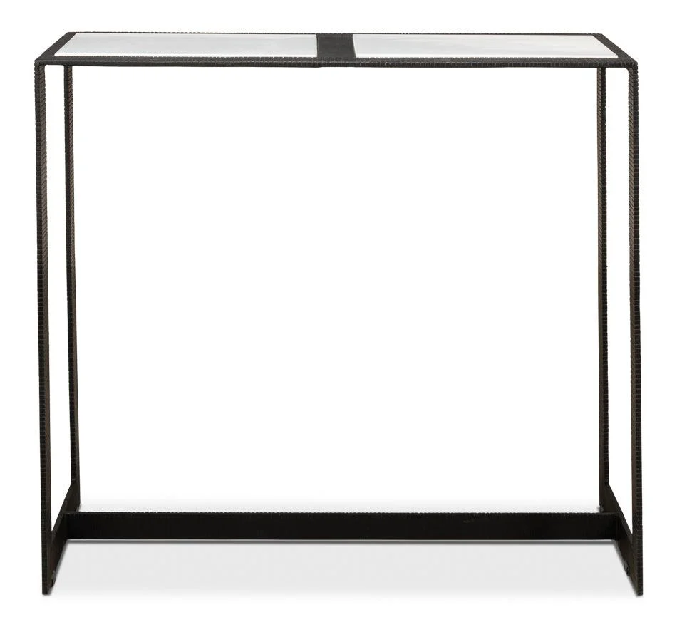 Ridged Iron Console Table - Small - Frankwebs