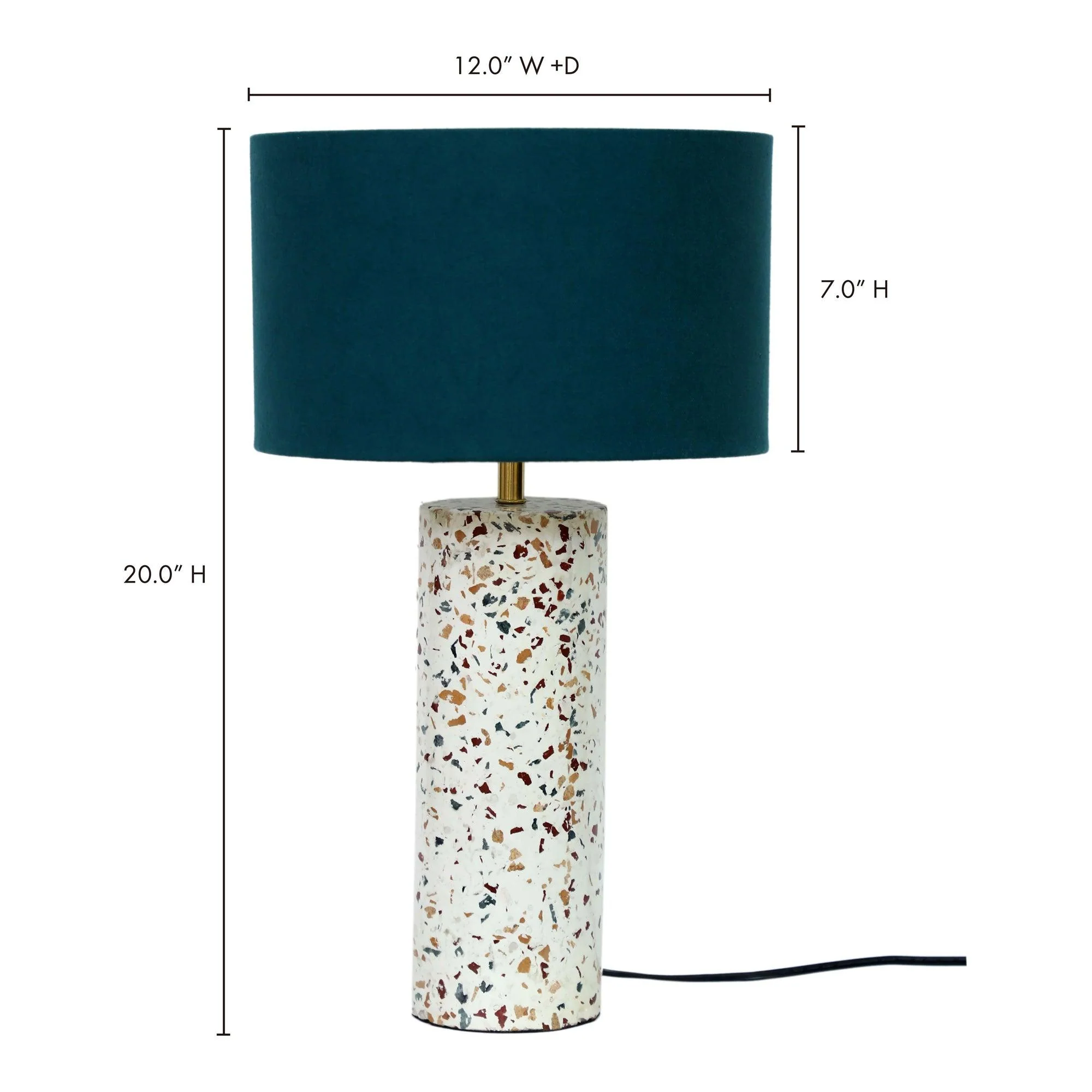 Terrazzo Cylinder Table Lamp - Frankwebs
