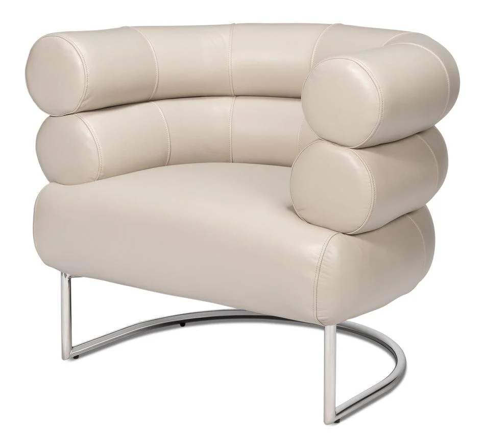 Rondo Occasional Leather Chair White - Frankwebs