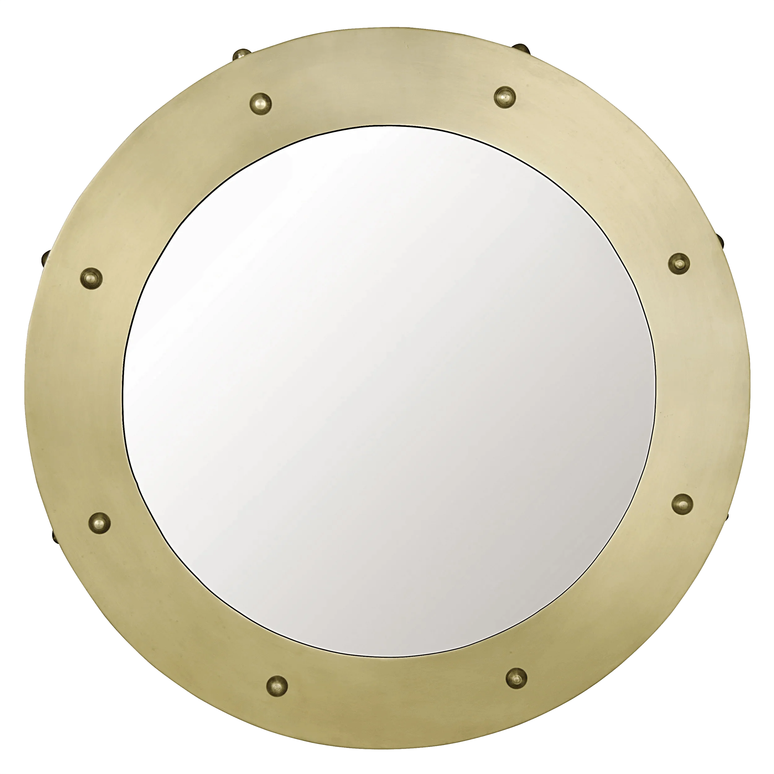 Clay Mirror, Large, Metal with Brass Finish - Frankwebs