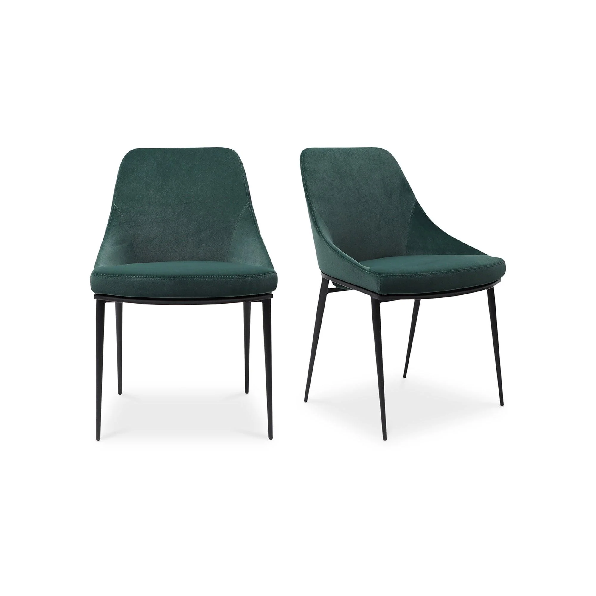 Sedona Dining Chair Green Velvet - Set Of Two - Frankwebs