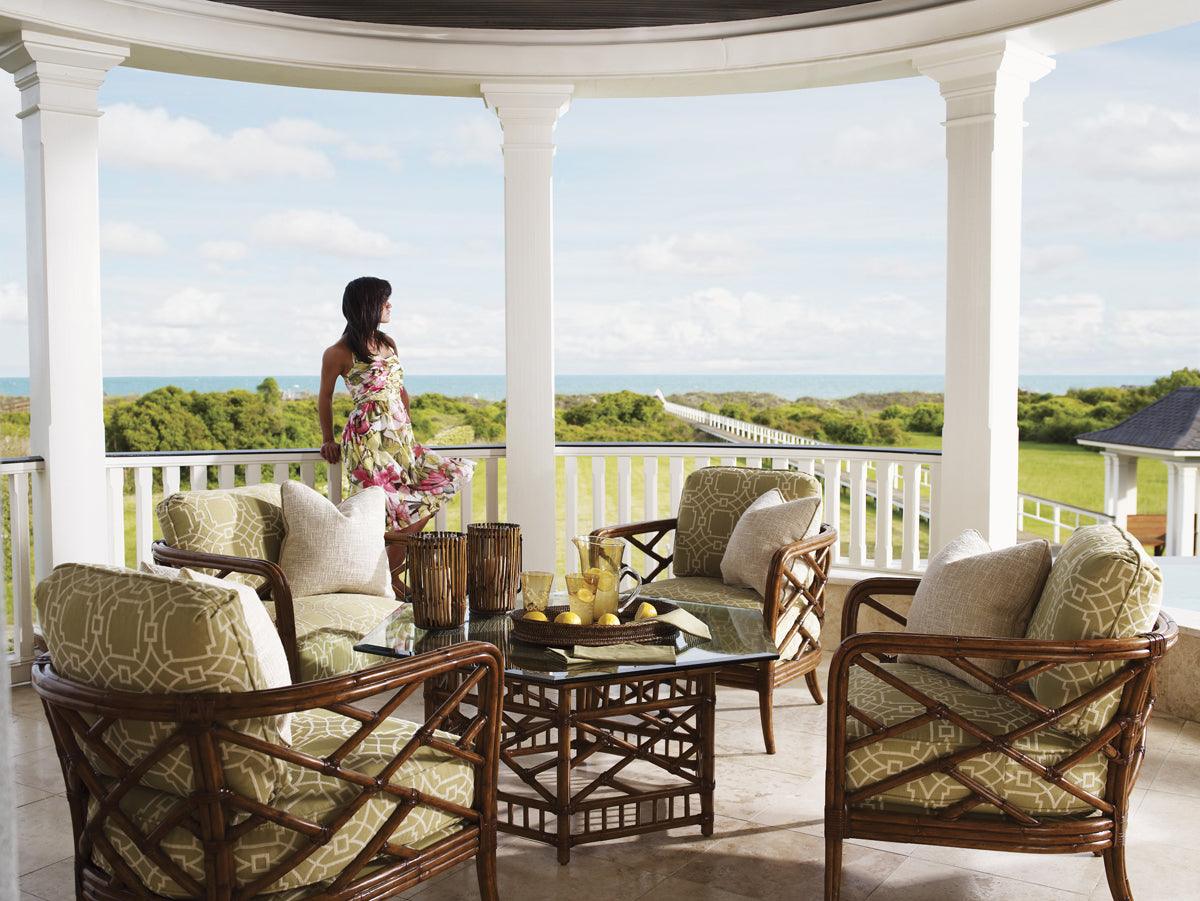 Island Estate Key Largo Cocktail Table With Glass Top - Frankwebs