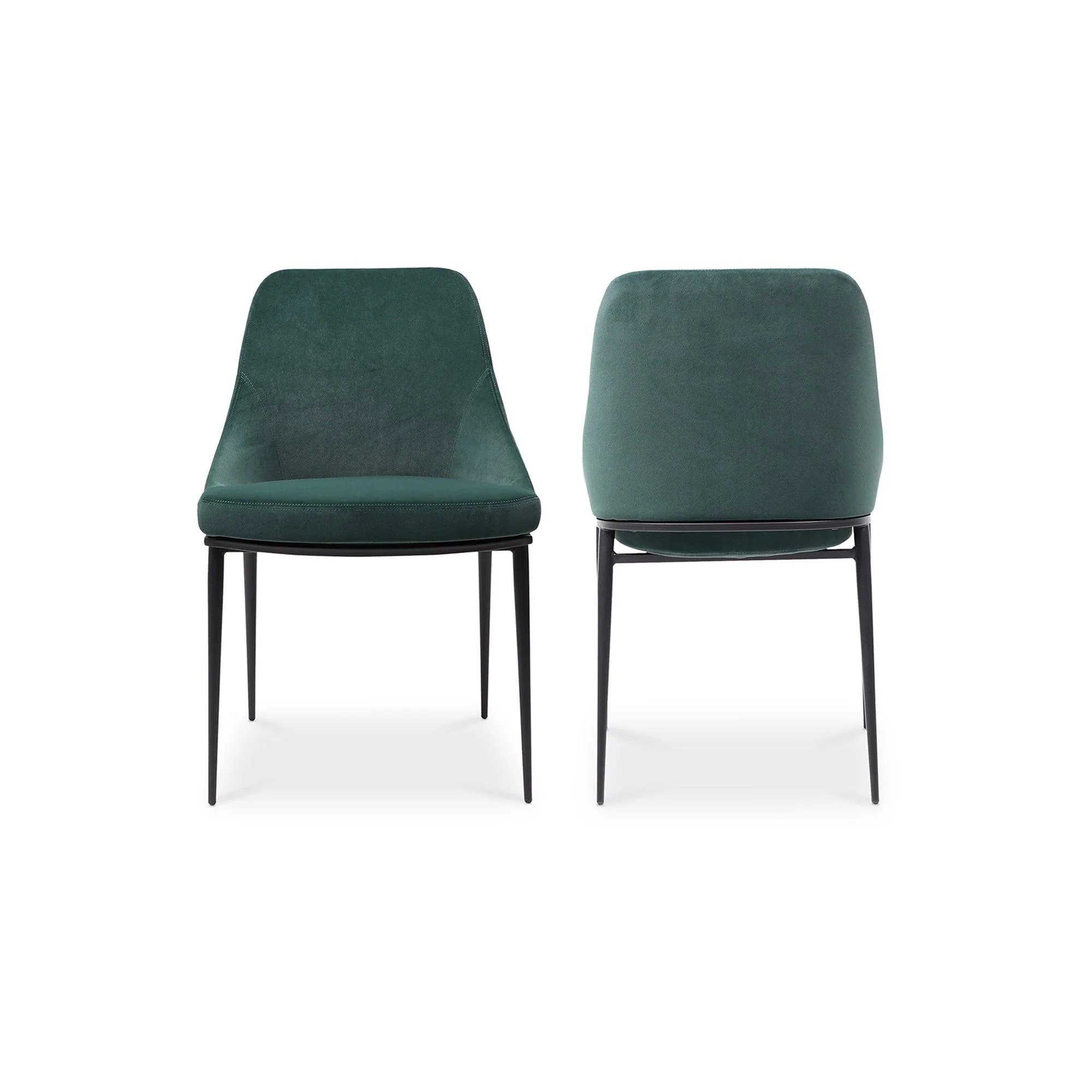 Sedona Dining Chair Green Velvet - Set Of Two - Frankwebs