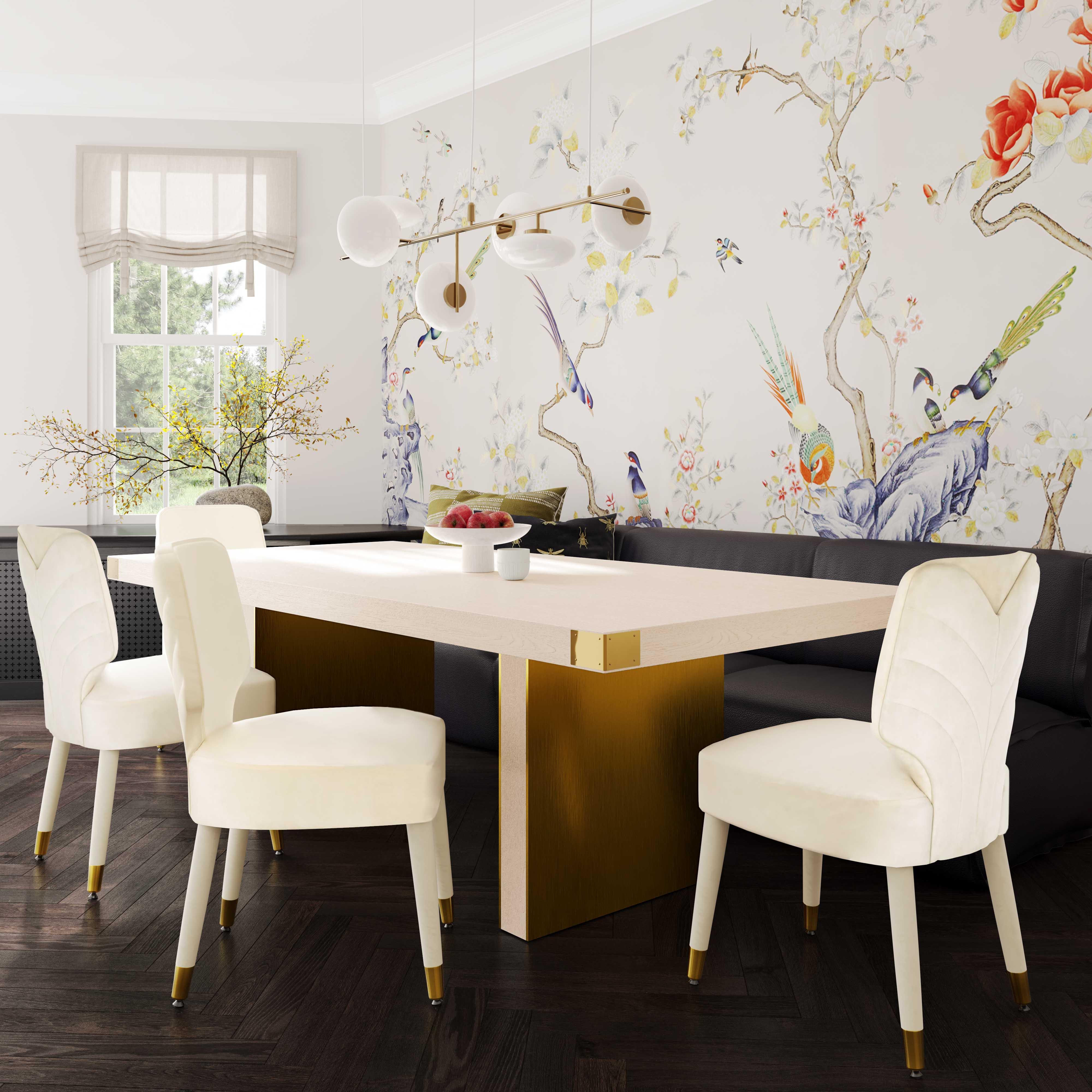 Selena Cream Ash Dining Table - Frankwebs