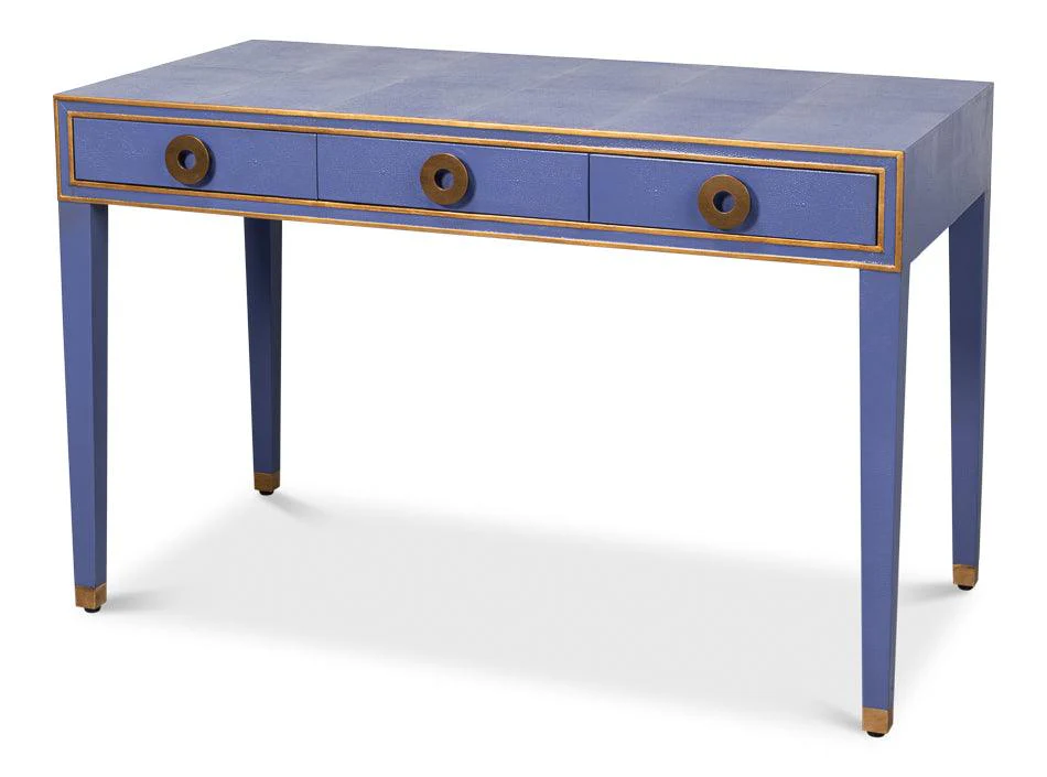 Gabriella Shagreen Desk/Table Marlin Blu - Frankwebs