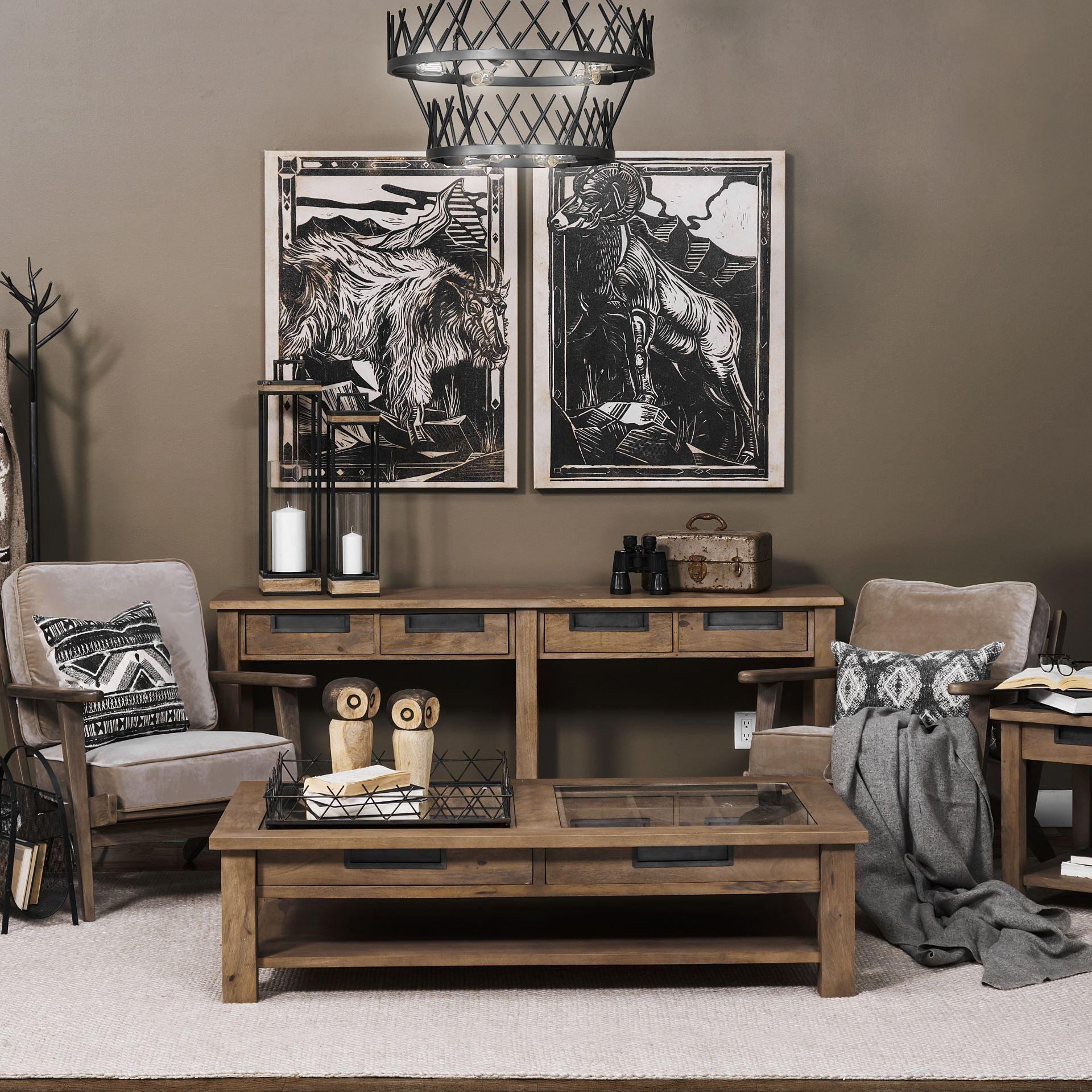 Harrelson III 72L x 18W Brown Wood 4 Drawer Console Table - Frankwebs