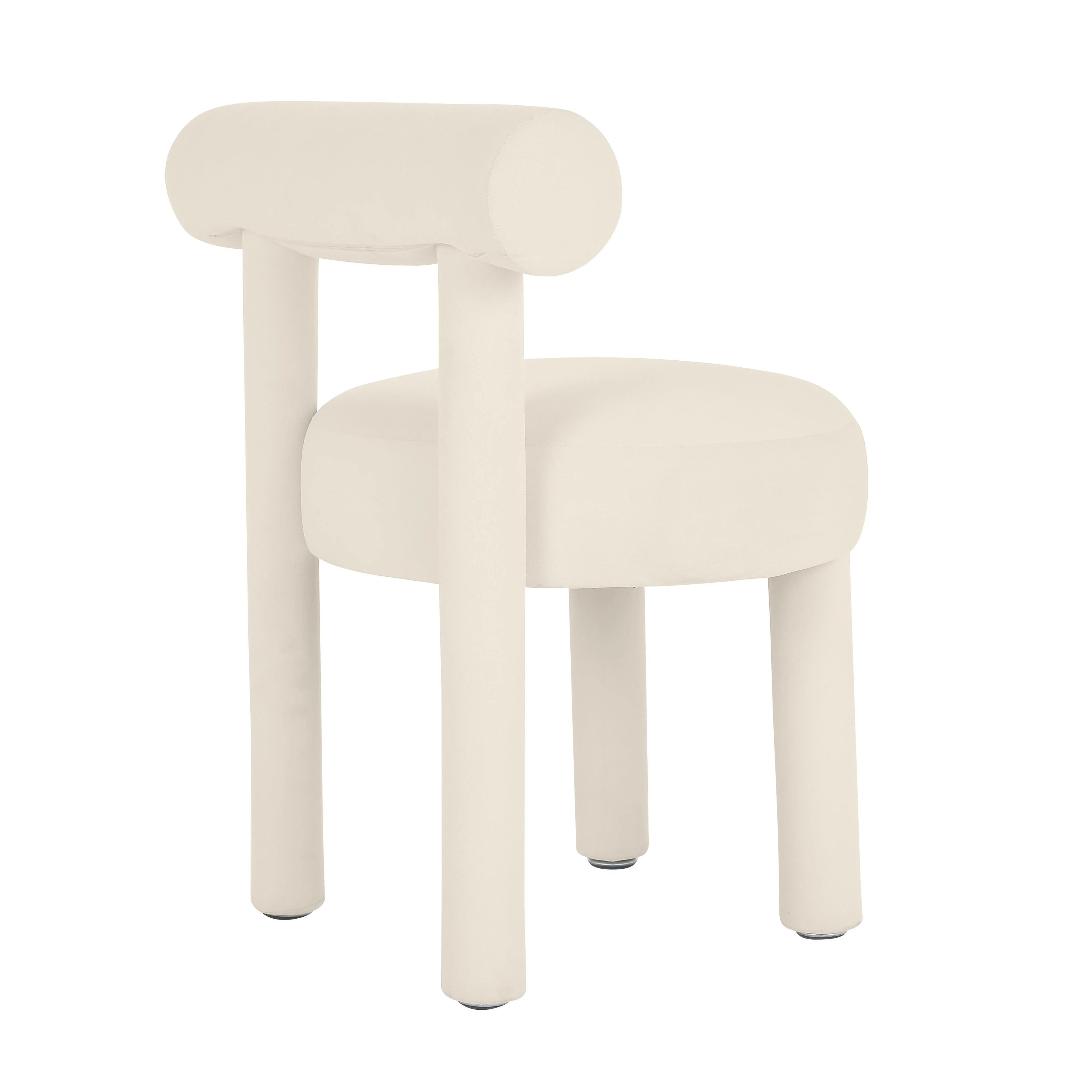 Carmel Cream Velvet Dining Chair - Frankwebs