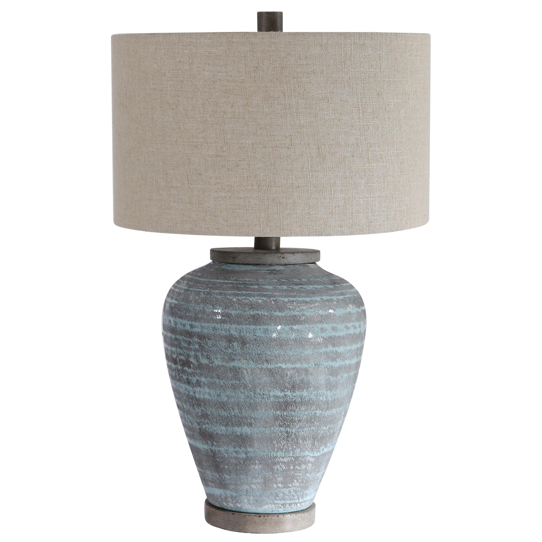 PELIA LIGHT AQUA TABLE LAMP - Frankwebs