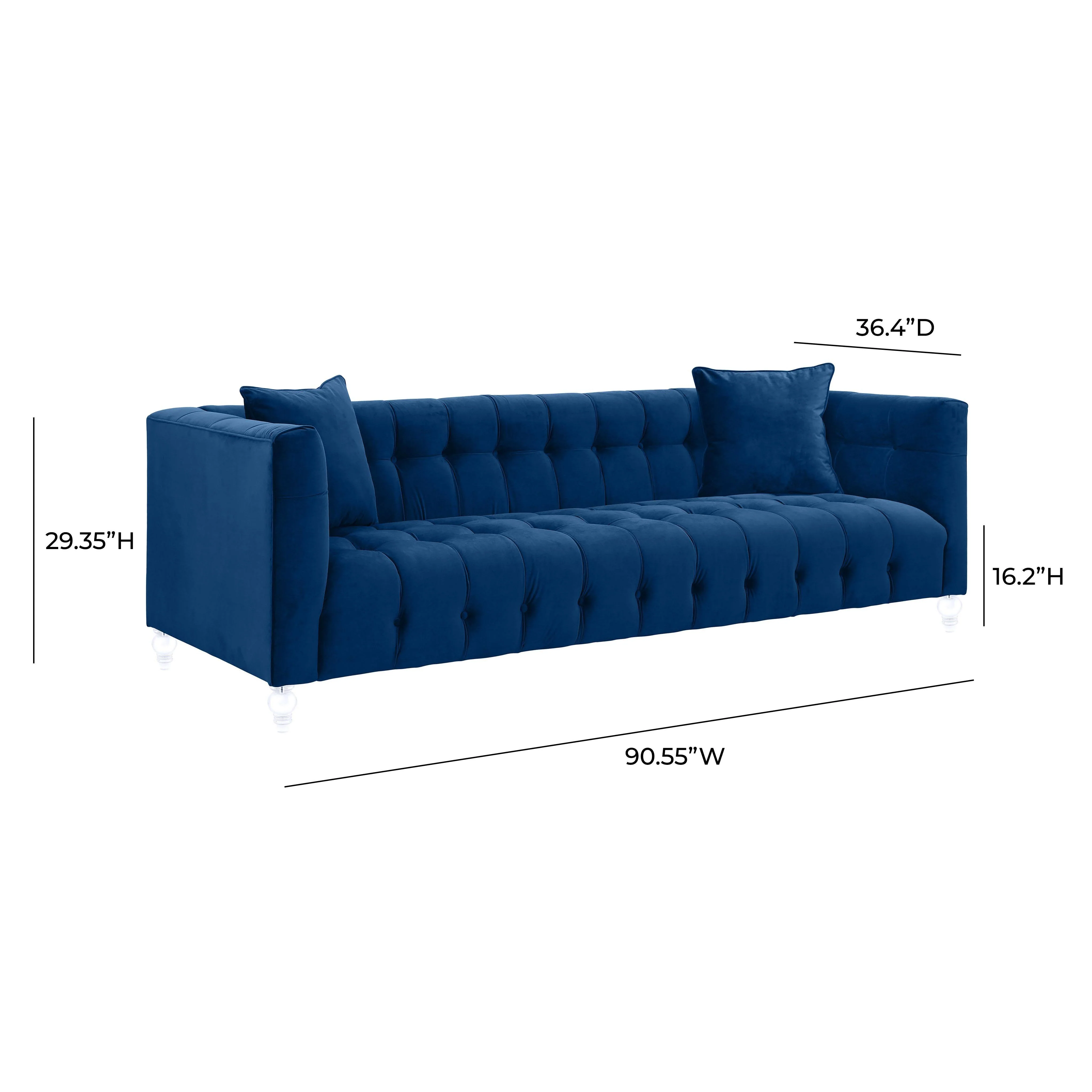 Bea Navy Velvet Sofa - Frankwebs