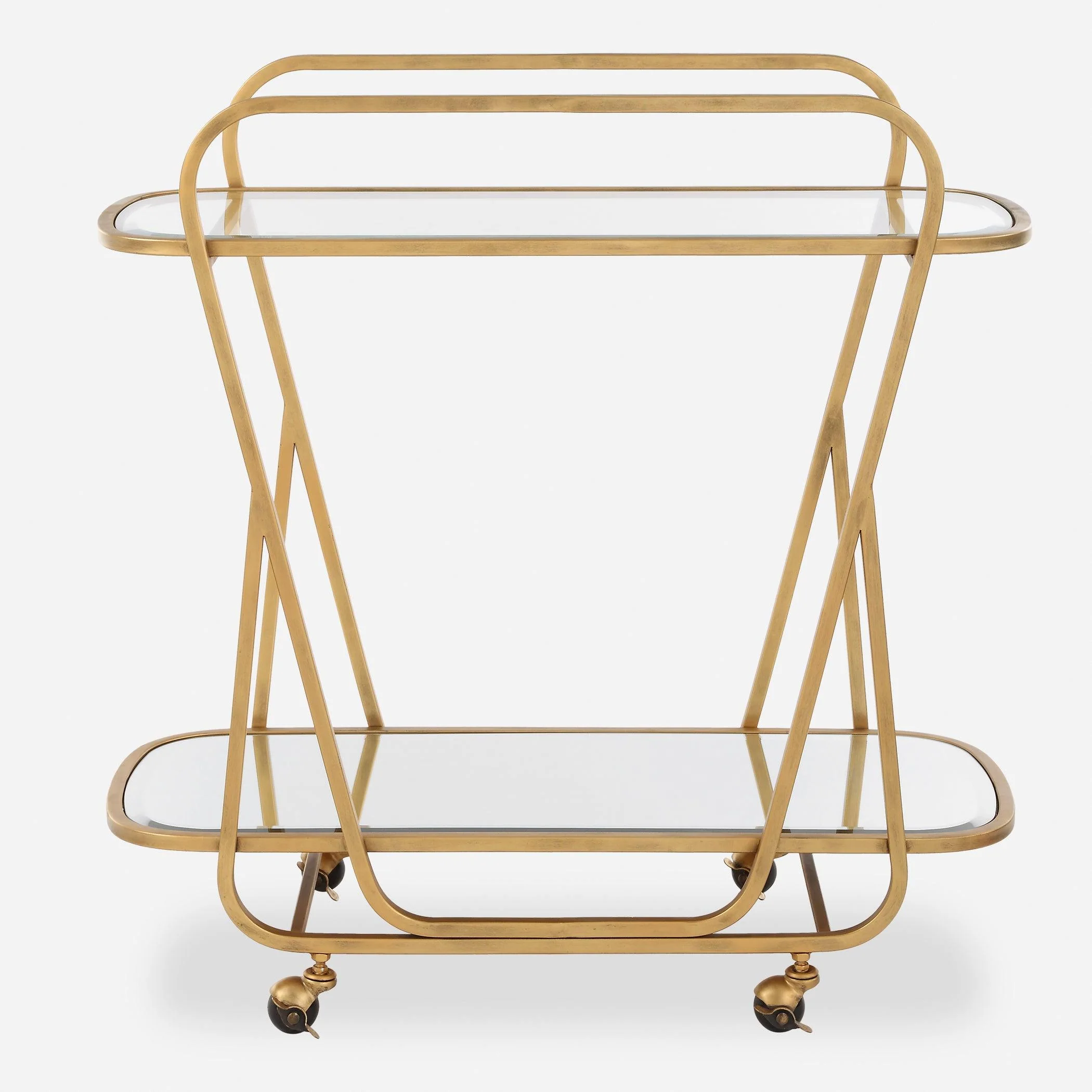Swain Brass Serving Cart - Frankwebs