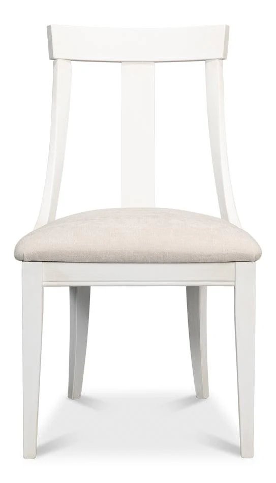 Deco Side Chair Cortina White Taupe - Set of 2 - Frankwebs