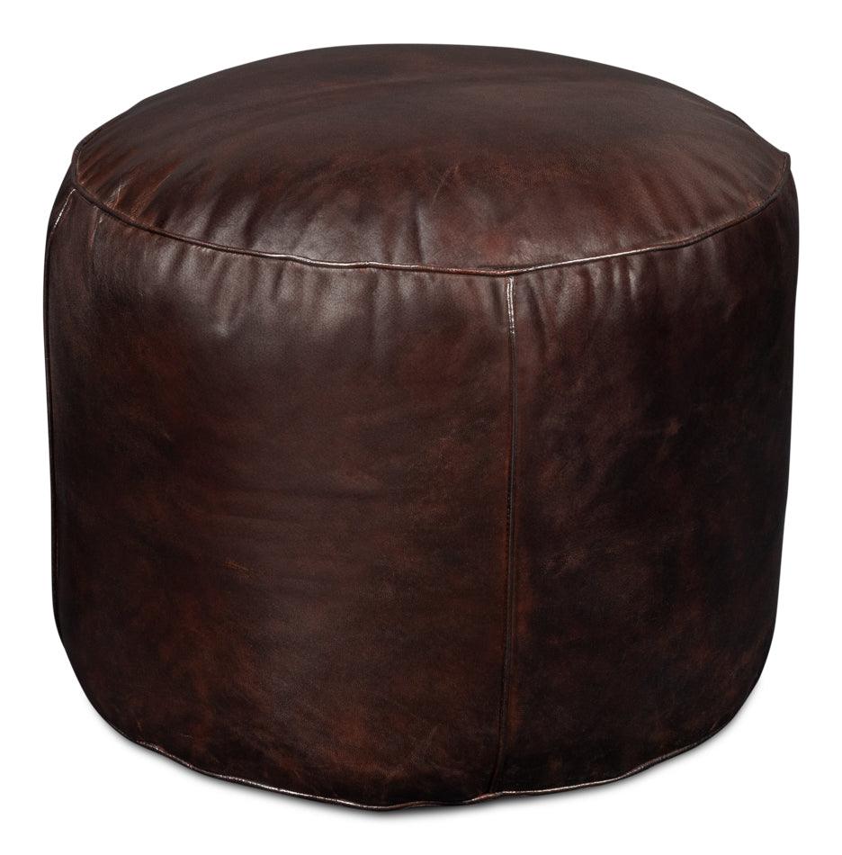 Soccerball Stool - Dark Brown Leather - Frankwebs