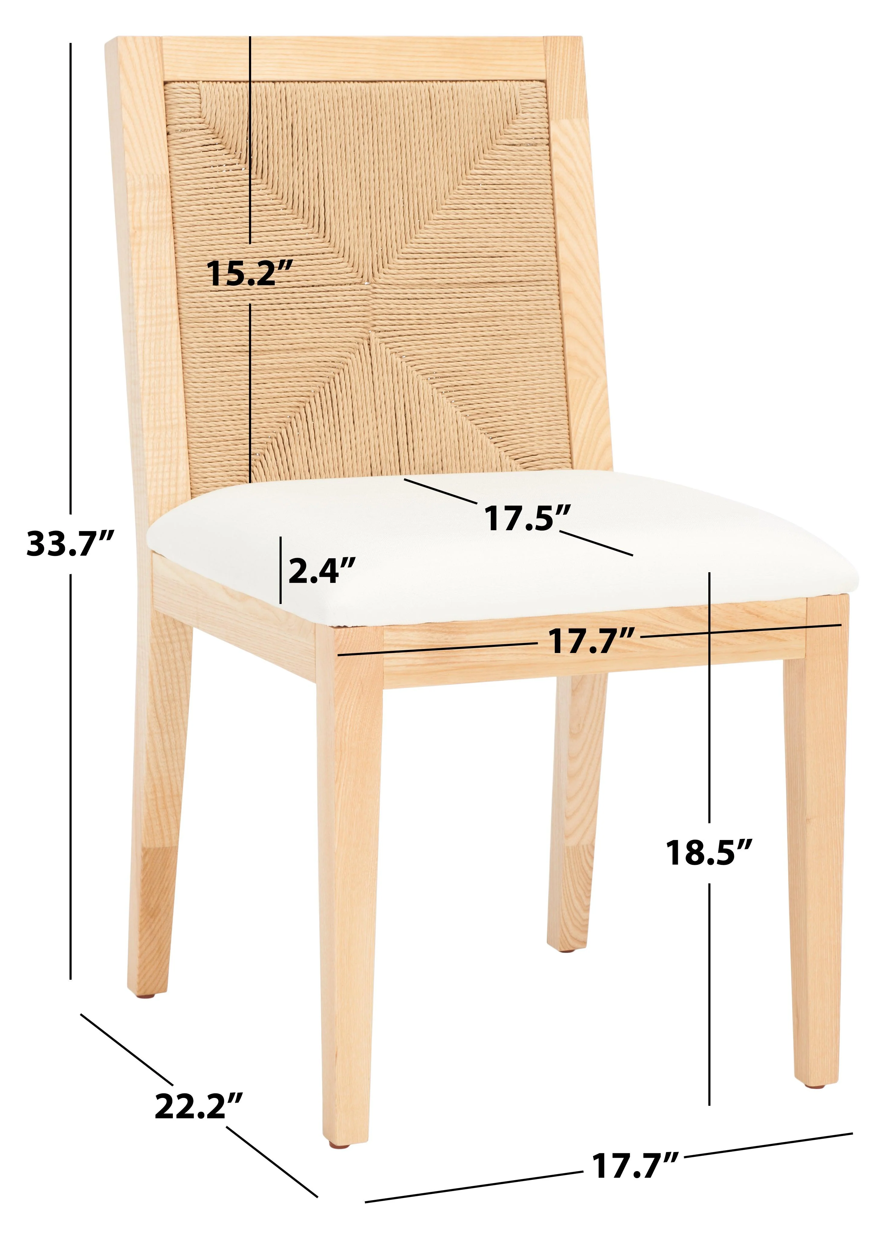 EMILIO WOVEN DINING CHAIR (SET OF 2) - Frankwebs