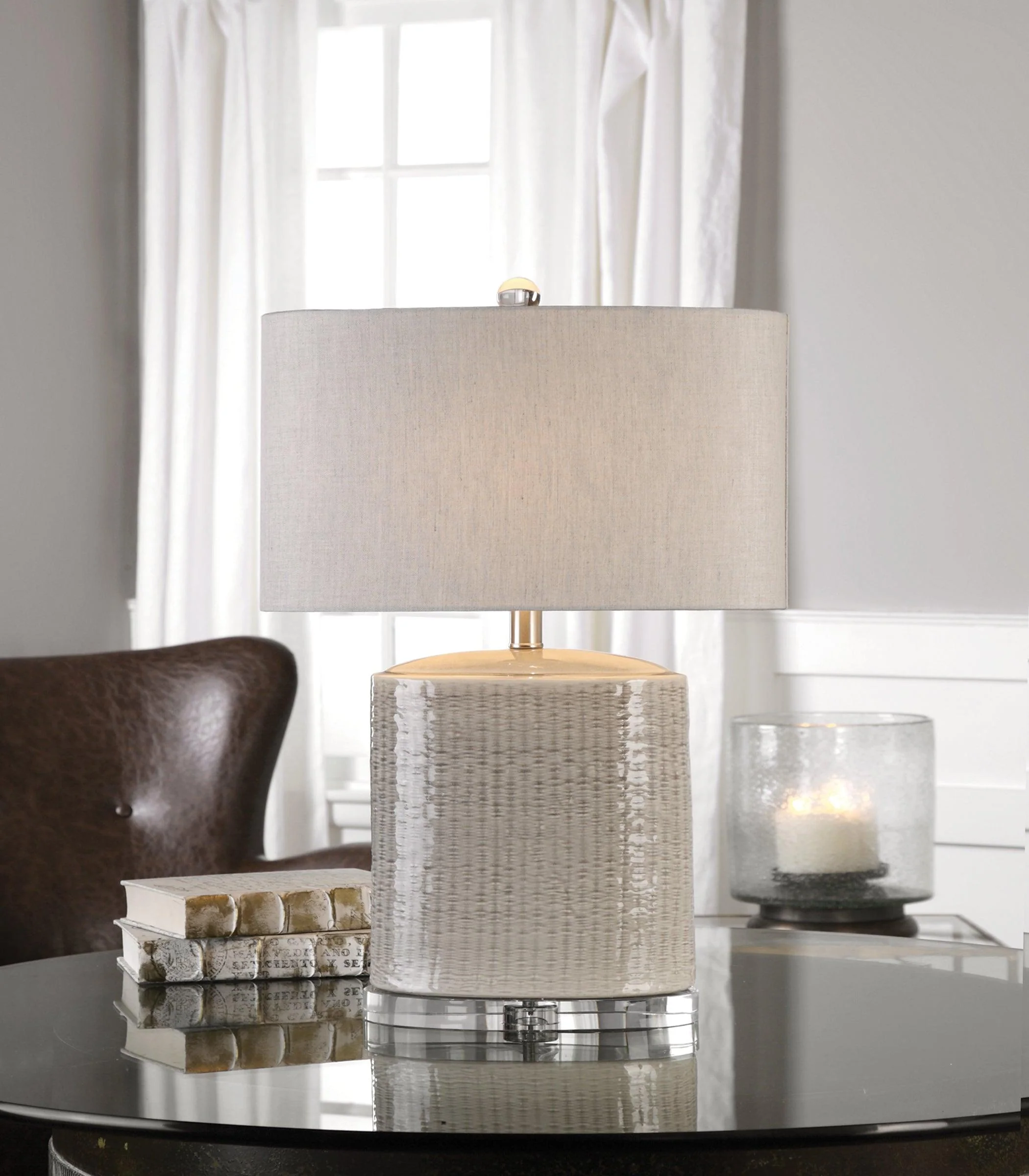Modica Taupe Ceramic Lamp - Frankwebs