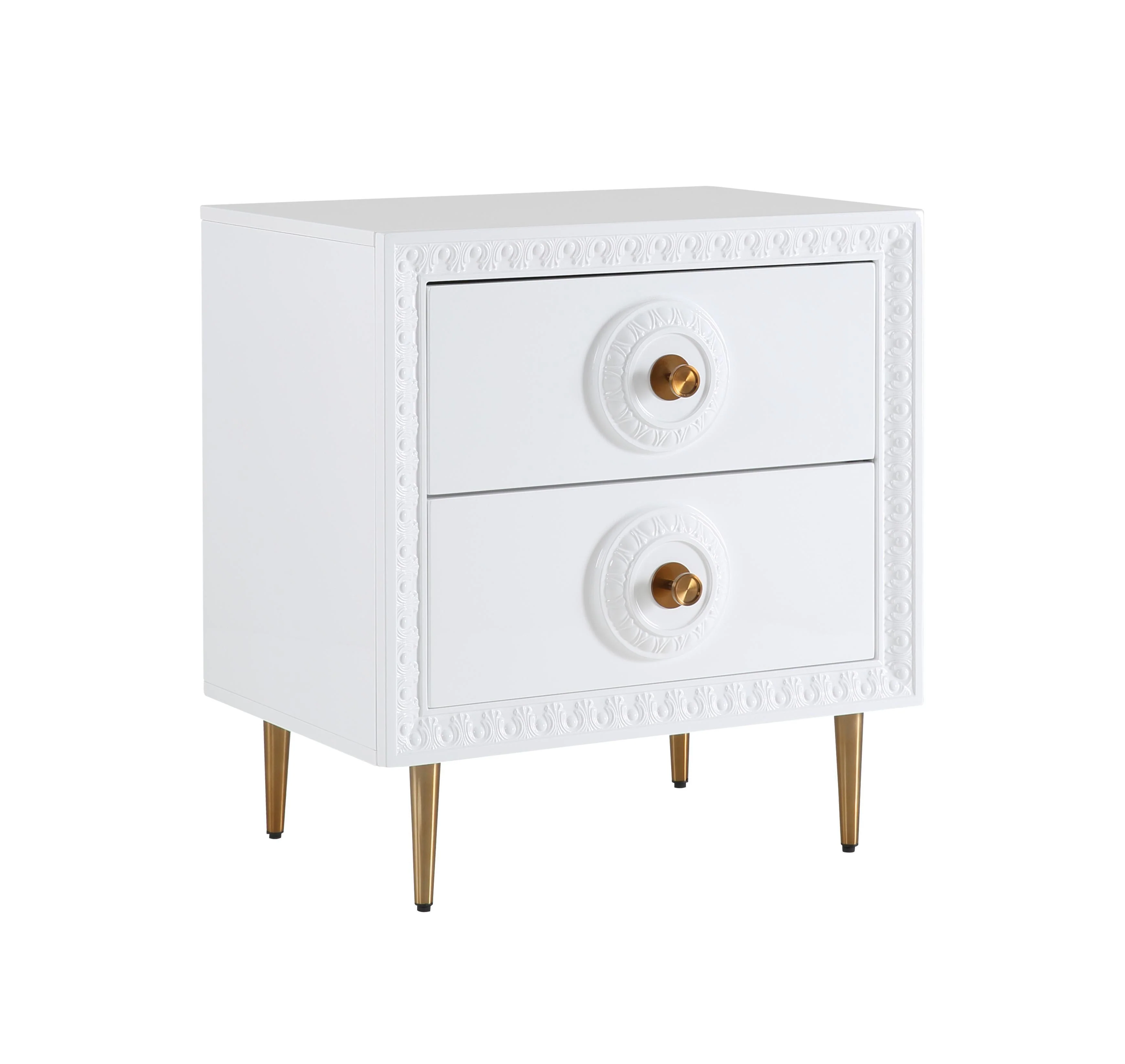 Bovey White Lacquer Side Table - Frankwebs