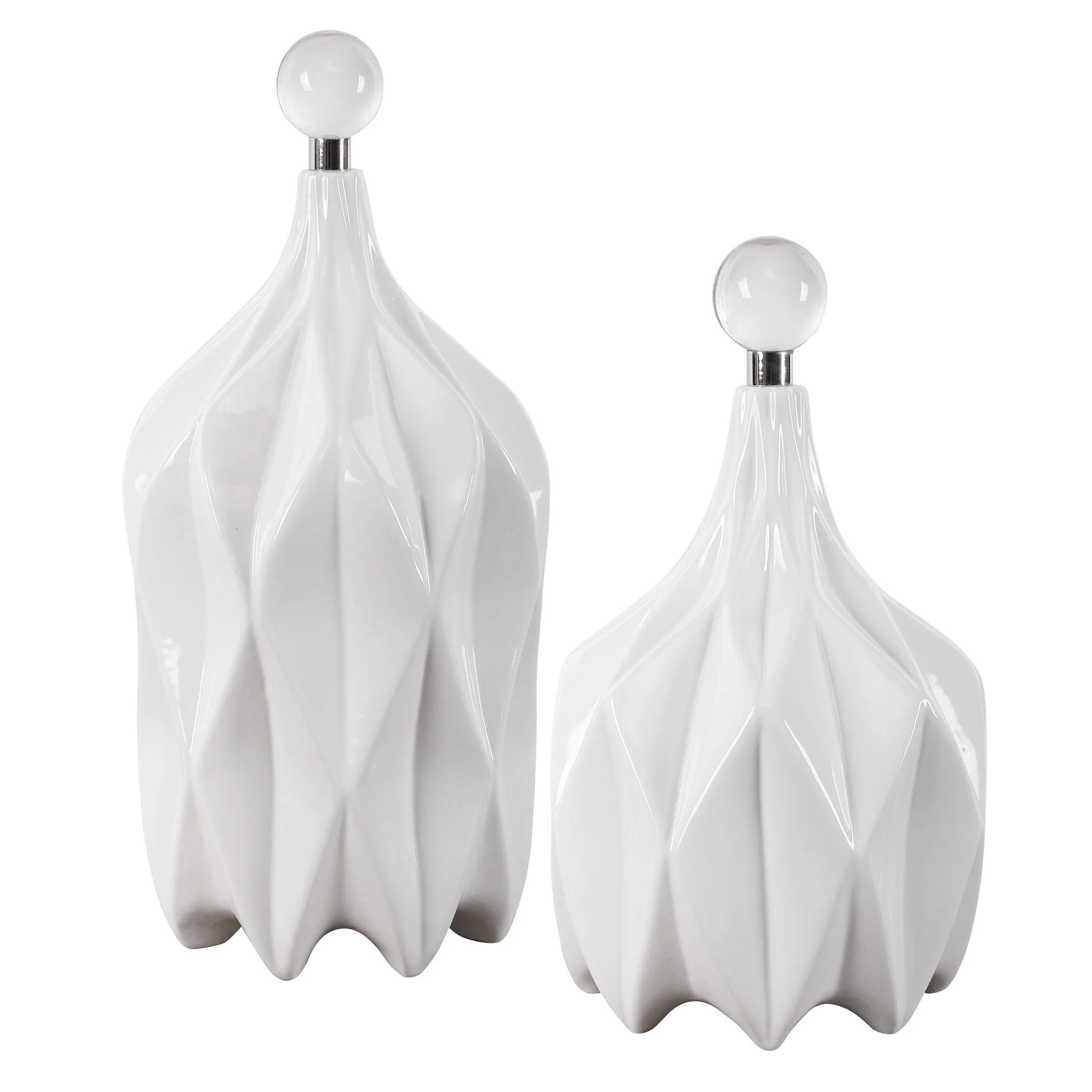 KLARA WHITE BOTTLES, SET OF 2 - Frankwebs