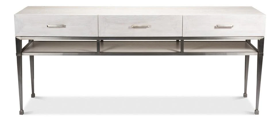 Soho Media Console - Whitewash White - Frankwebs