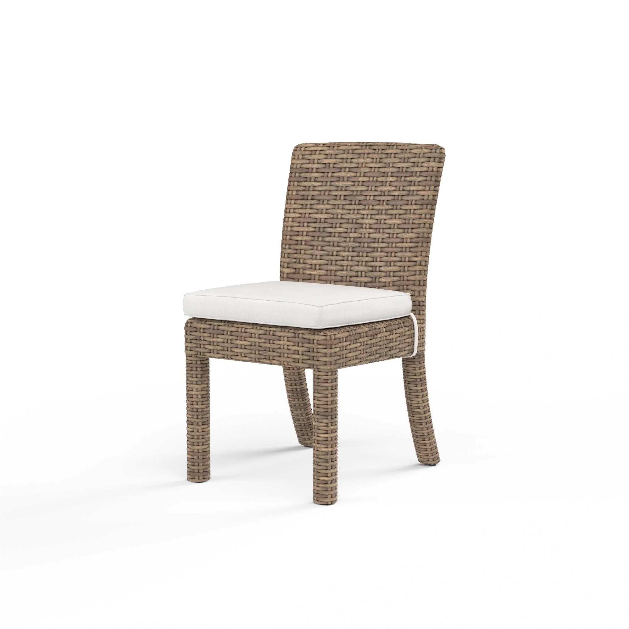 Havana Armless Dining Chair in Canvas Flax w/ Self Welt - Frankwebs