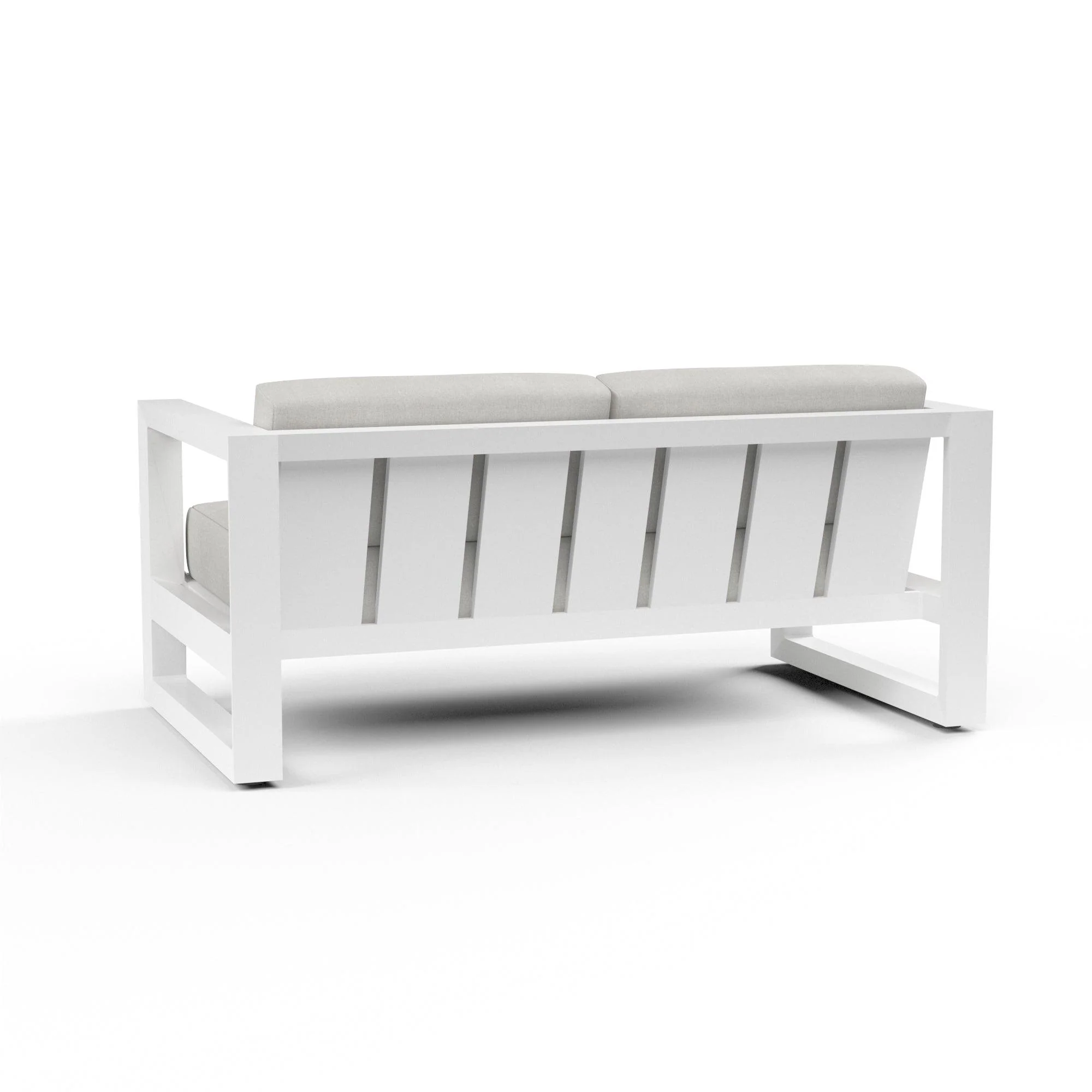 Newport Loveseat in Cast Silver, No Welt - Frankwebs