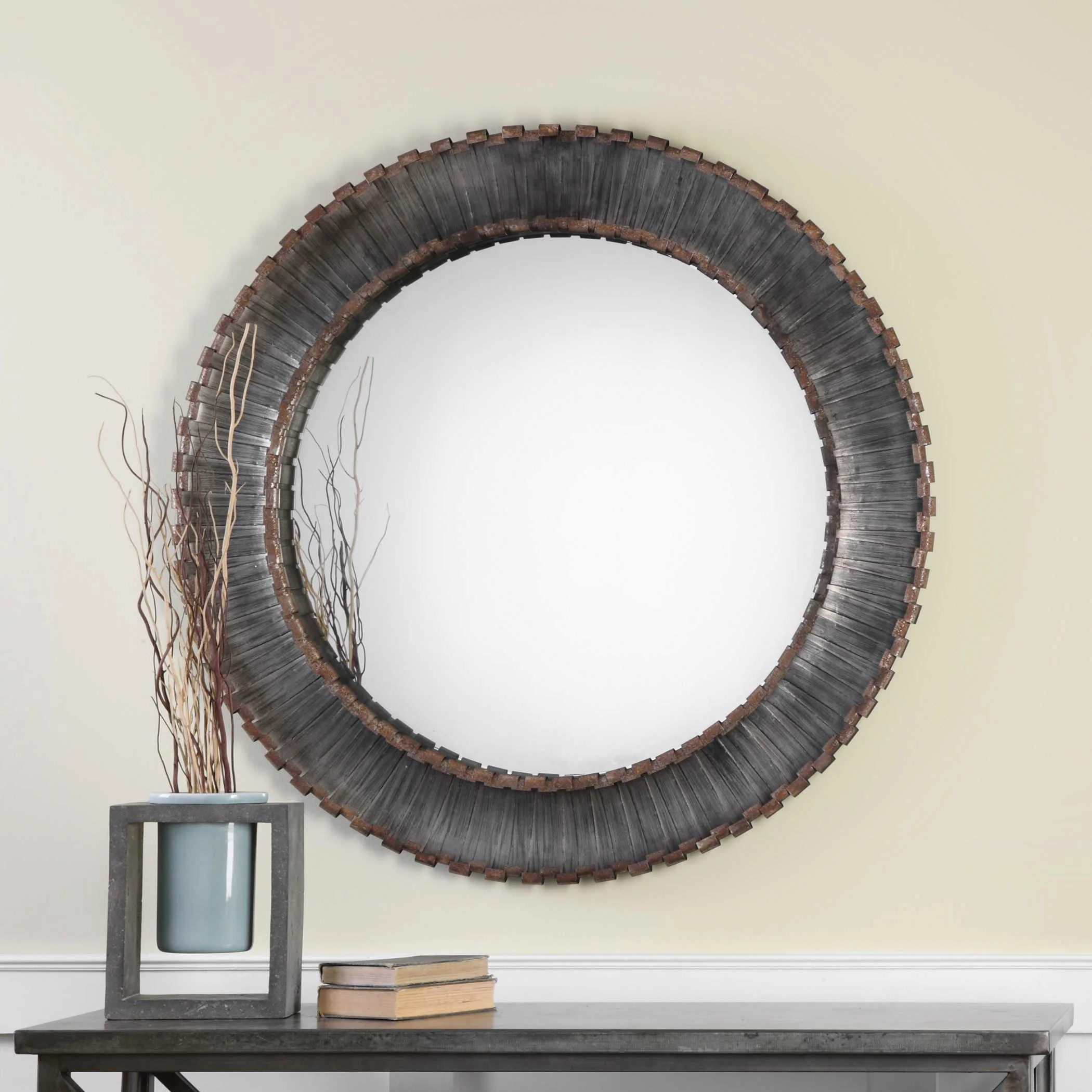 TANAINA SILVER ROUND MIRROR - Frankwebs