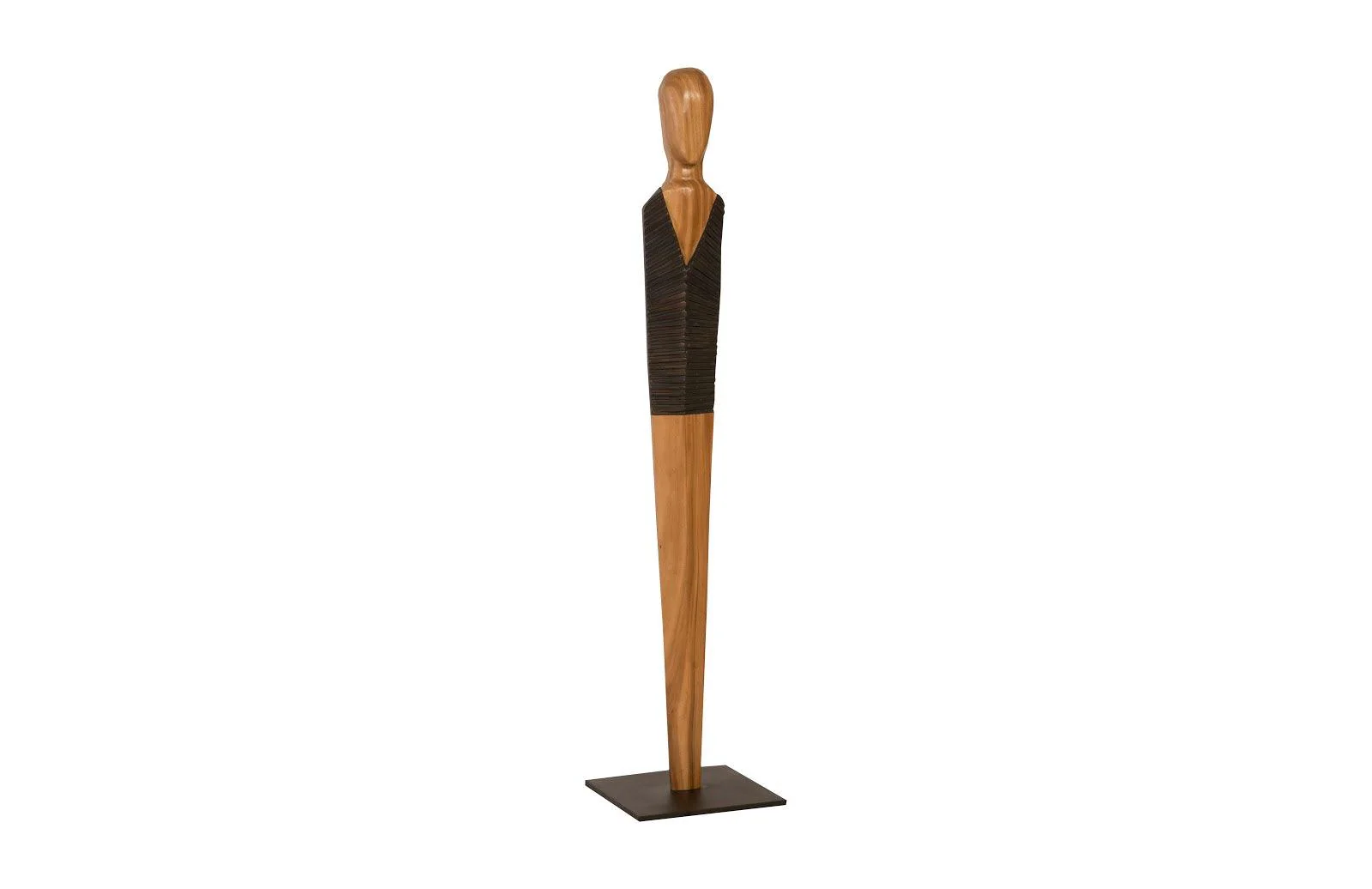 Vested Male Sculpture, Small, Chamcha, Natural, Black, Copper - Frankwebs