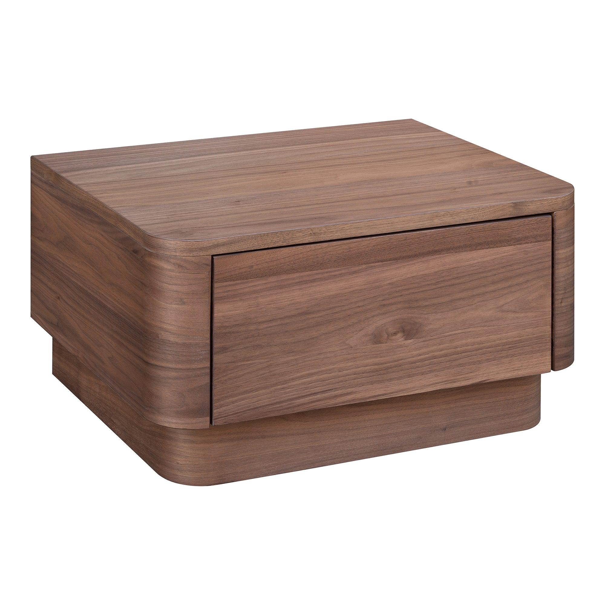 Round Off Nightstand Walnut - Frankwebs