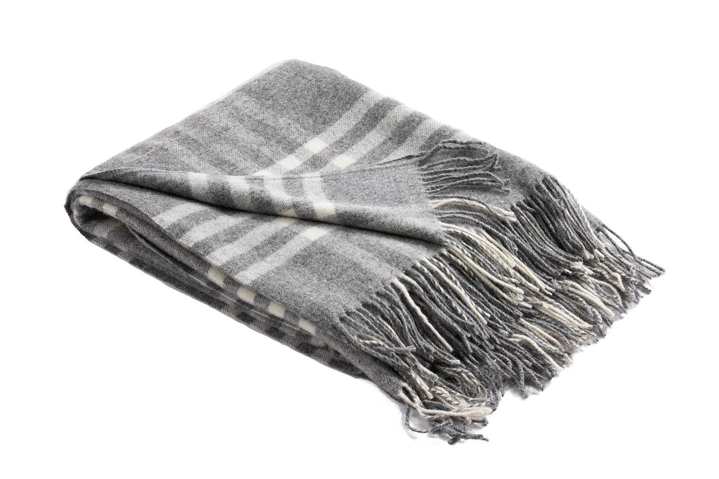Owen Light Grey Throw - Frankwebs