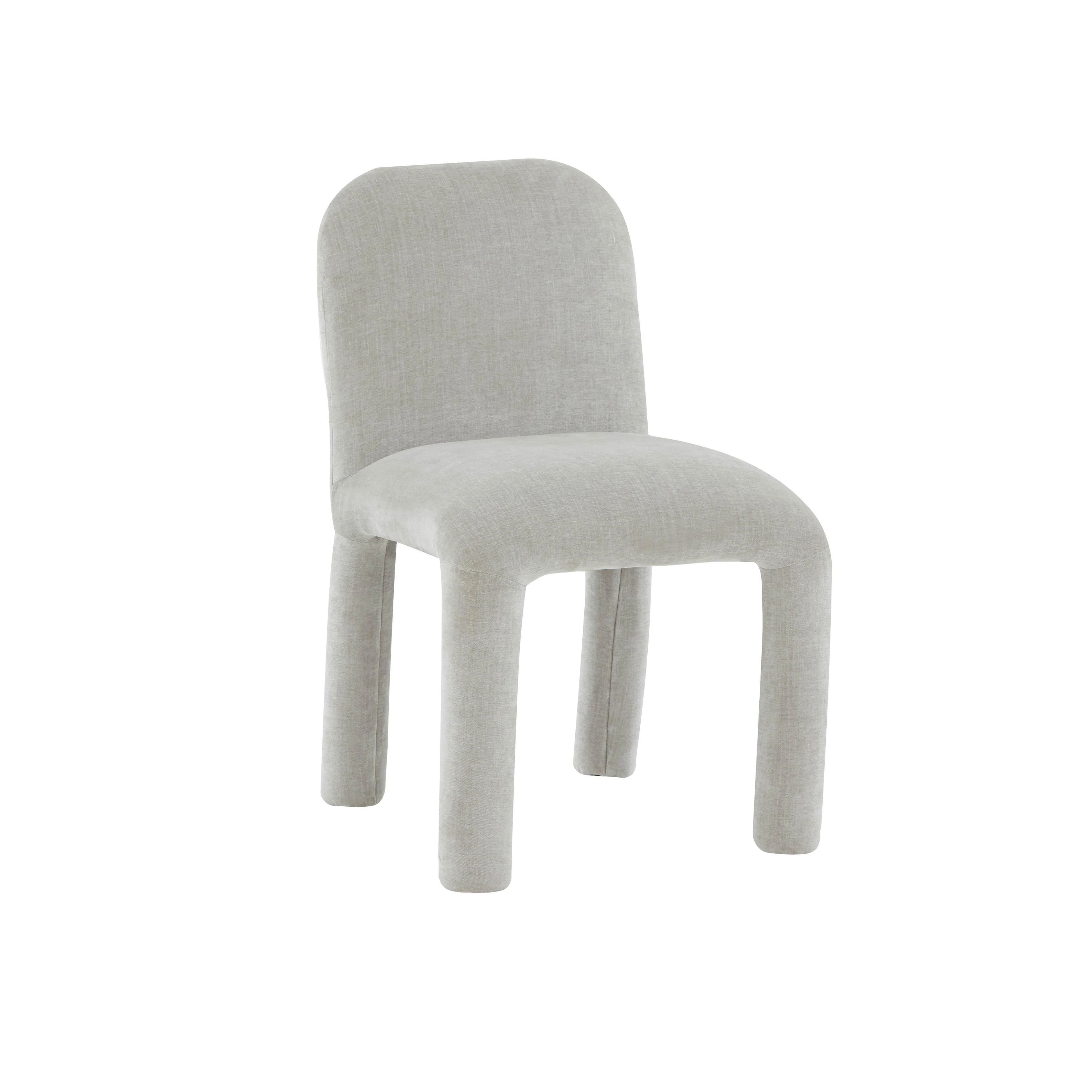 Georgia Light Grey Chenille Dining Chair - Frankwebs