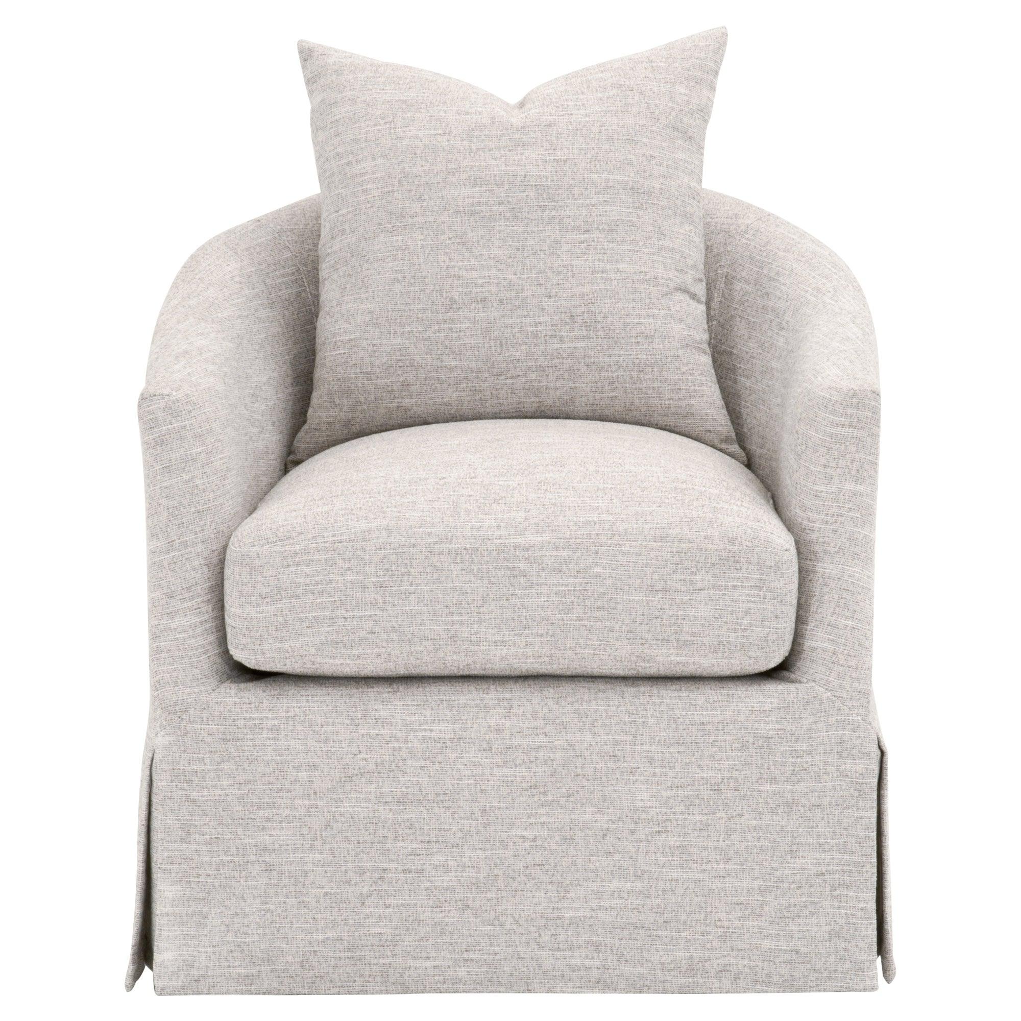 Faye Slipcover Swivel Club Chair - Frankwebs