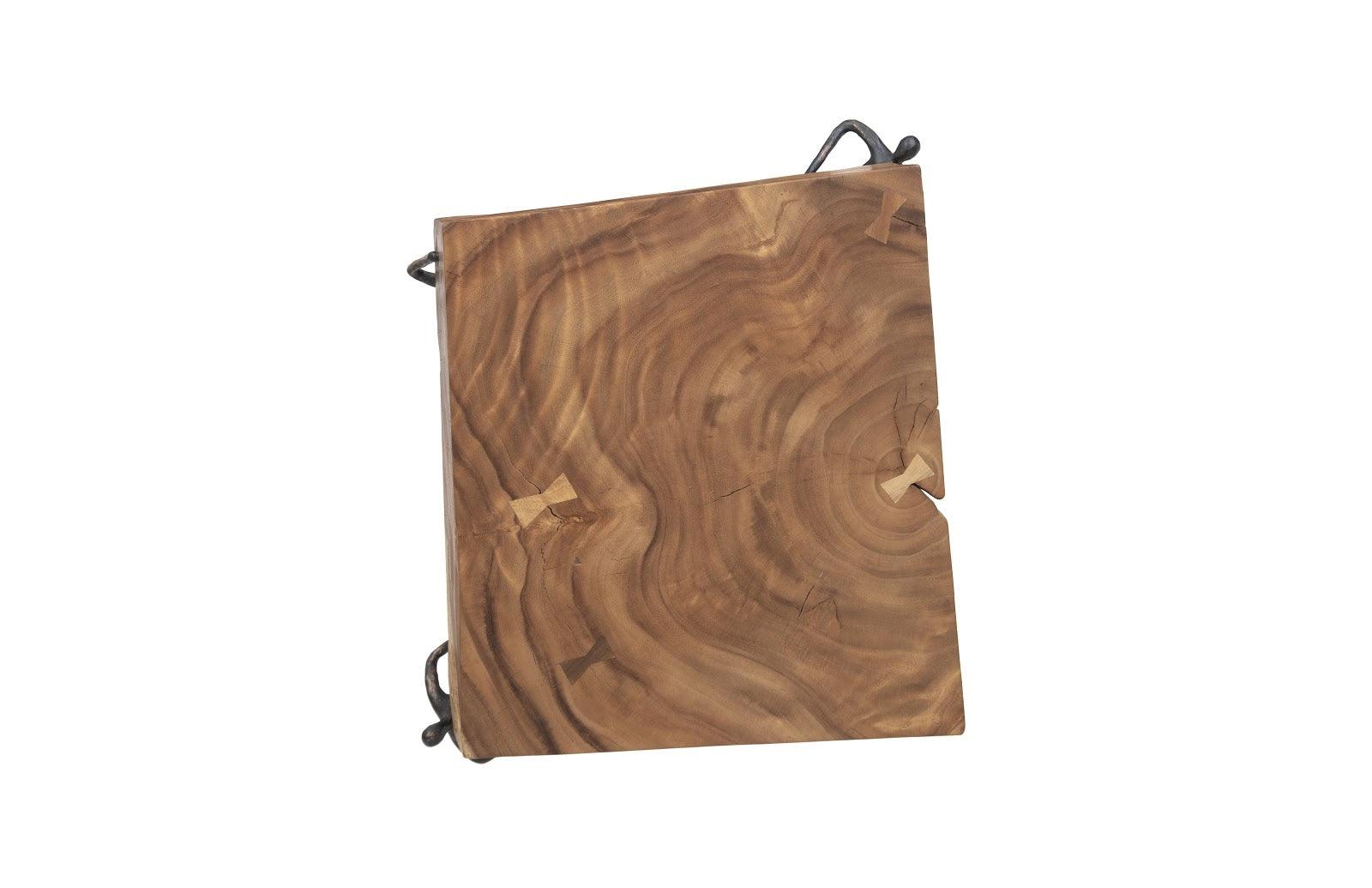 Atlas Side Table, Chamcha Wood/Metal, Natural - Frankwebs