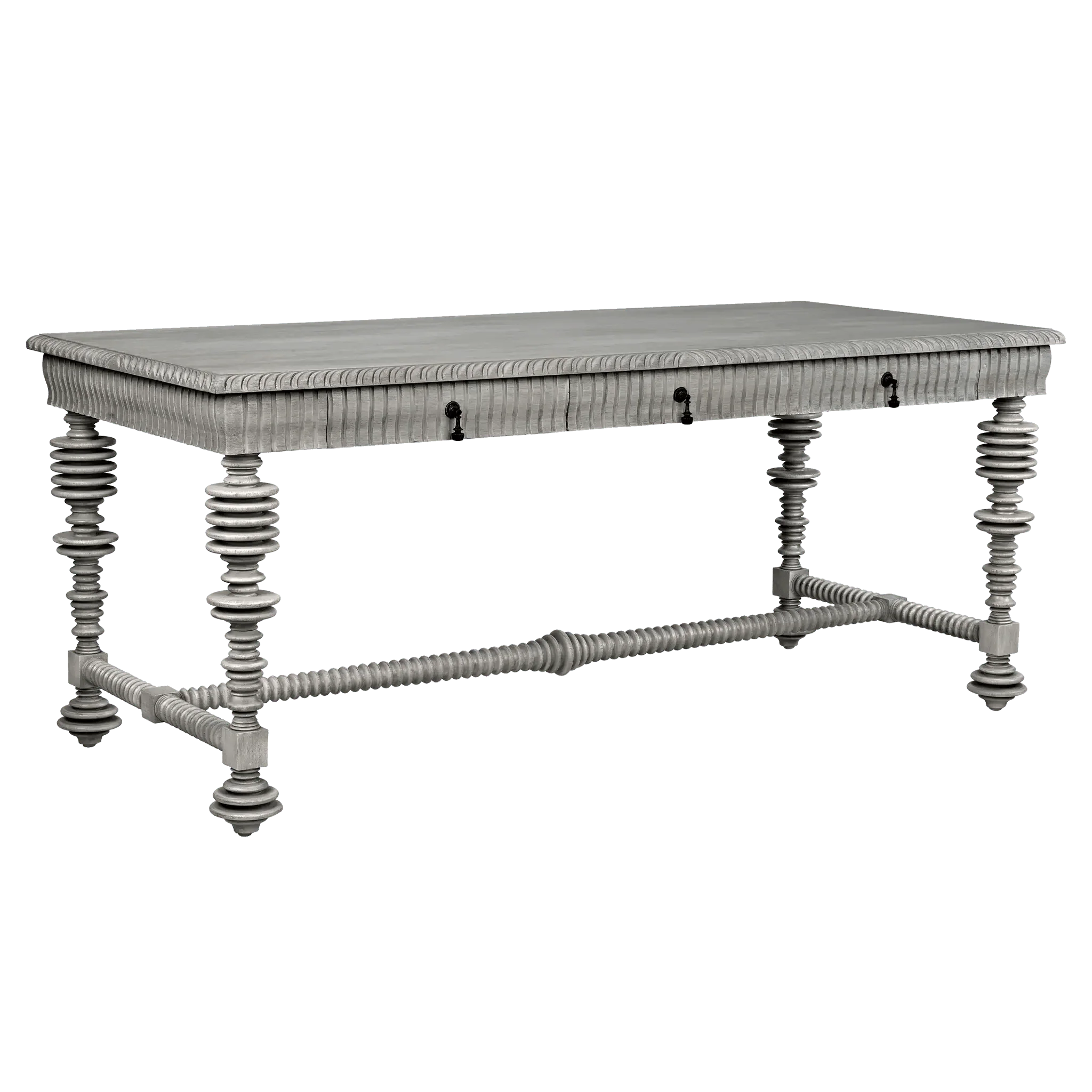 Portuguese Desk, Distressed Grey - Frankwebs