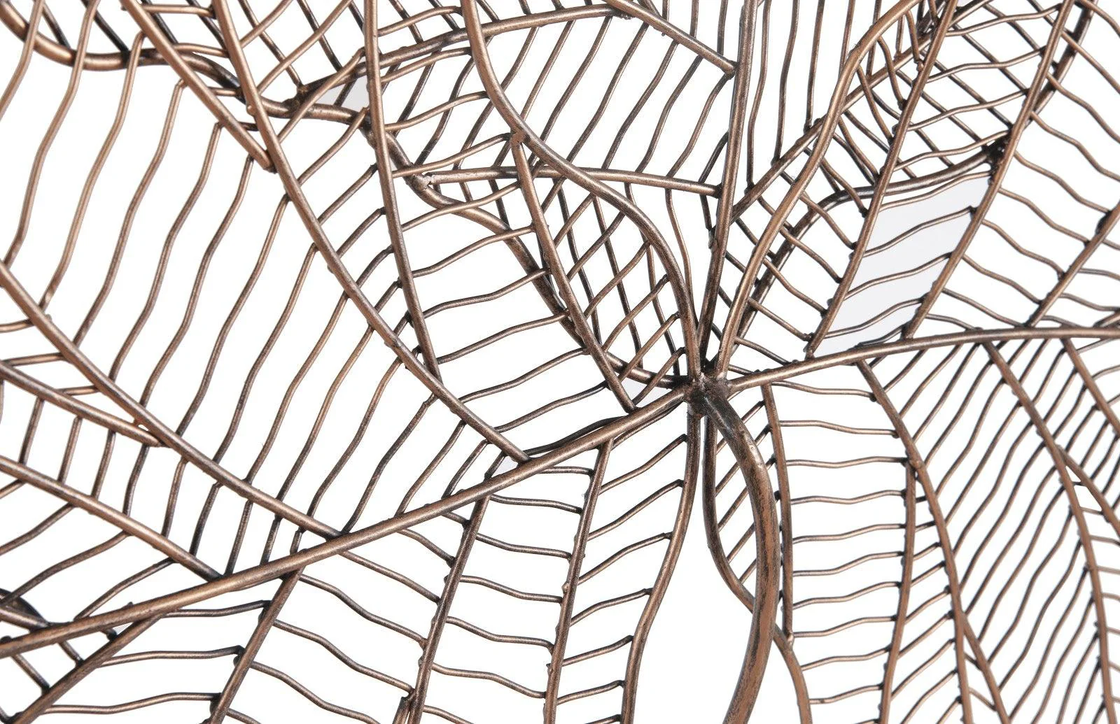 Tri Leaf Wall Art, Small, Metal, Copper/Black - Frankwebs