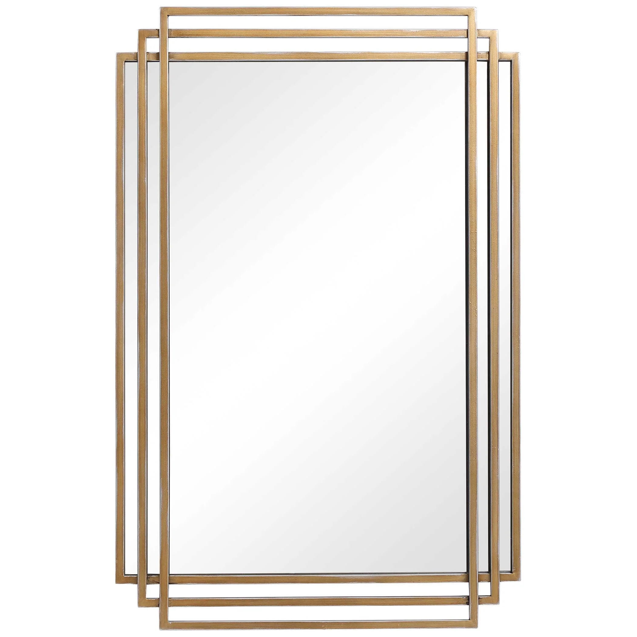 AMHERST BRUSHED GOLD MIRROR - Frankwebs