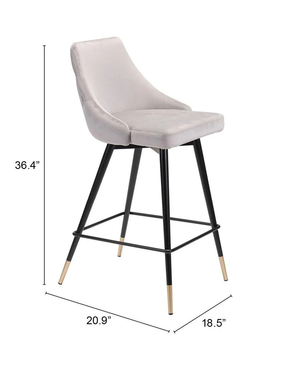 Piccolo Counter Chair Gray - Frankwebs