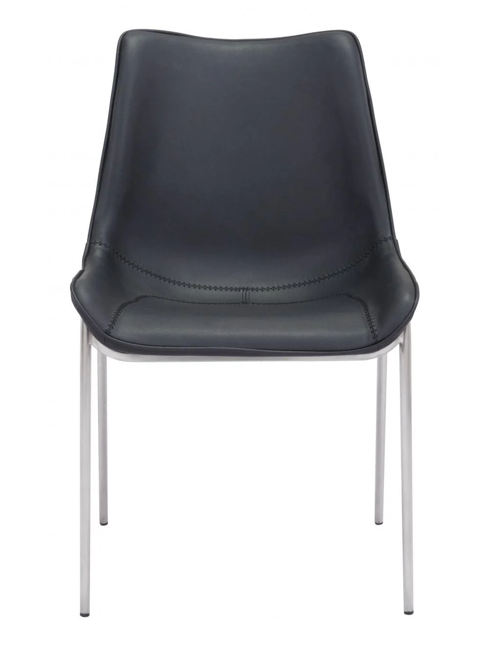 Magnus Dining Chair (Set of 2) Black & Silver - Frankwebs