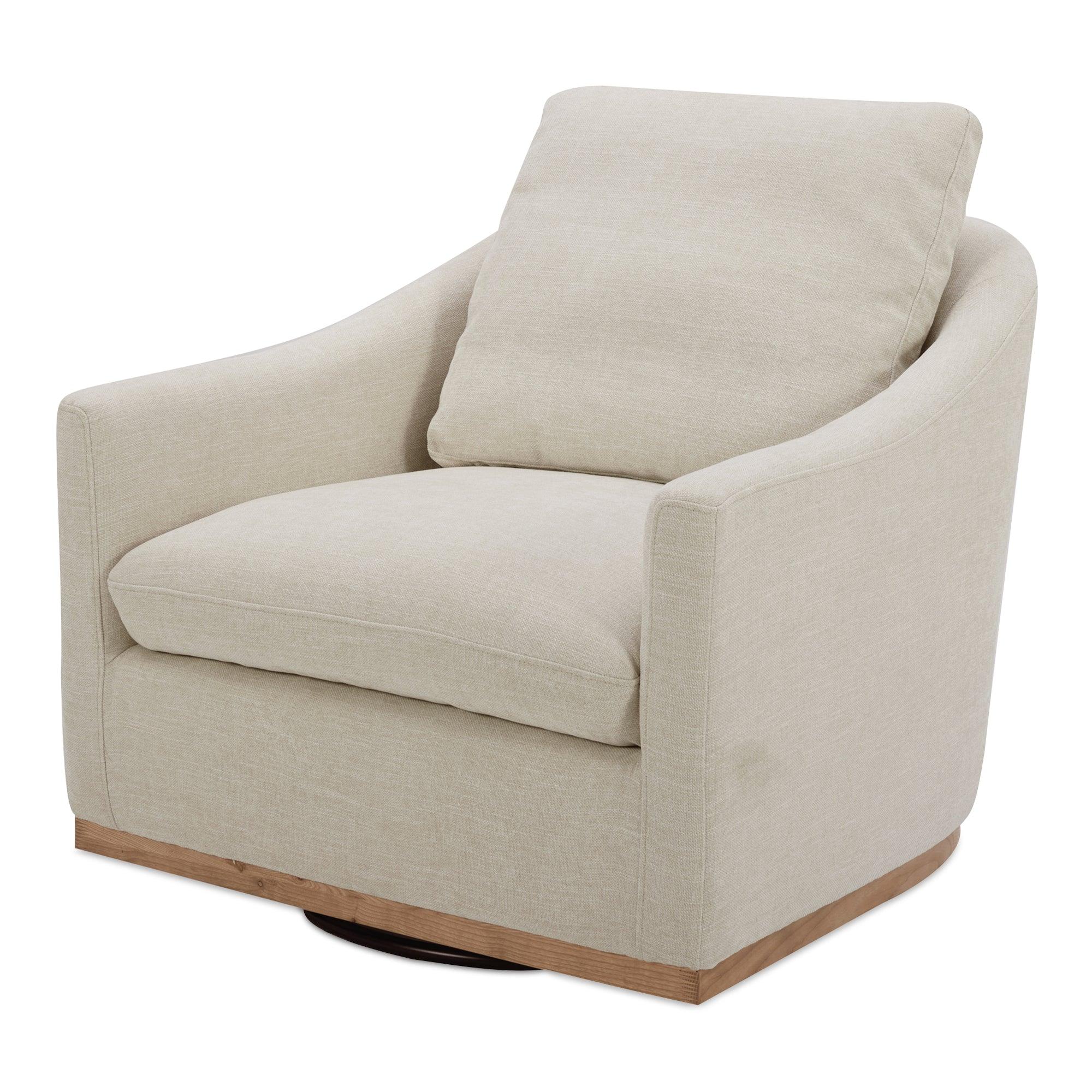 Linden Swivel Chair Soft Beige - Frankwebs