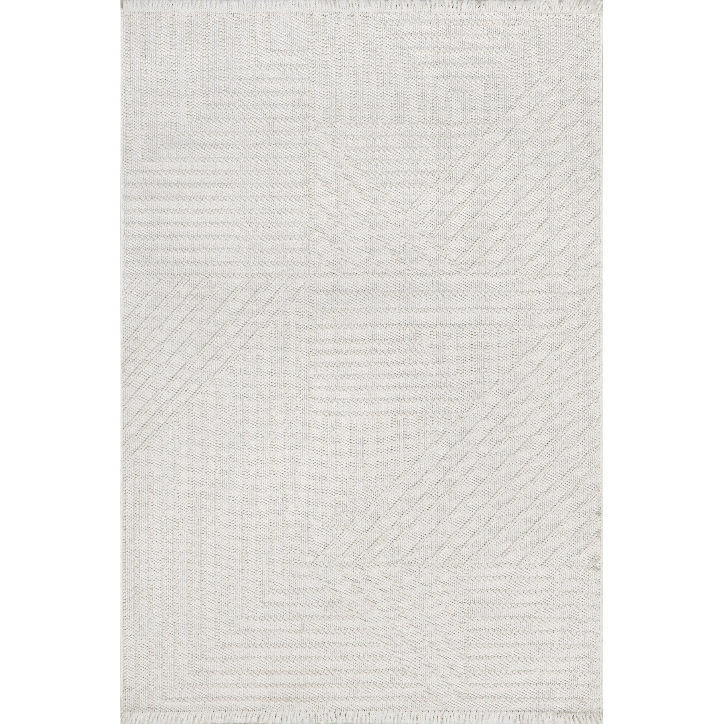 Makena Modern Geometric High-Low Area Rug - Frankwebs