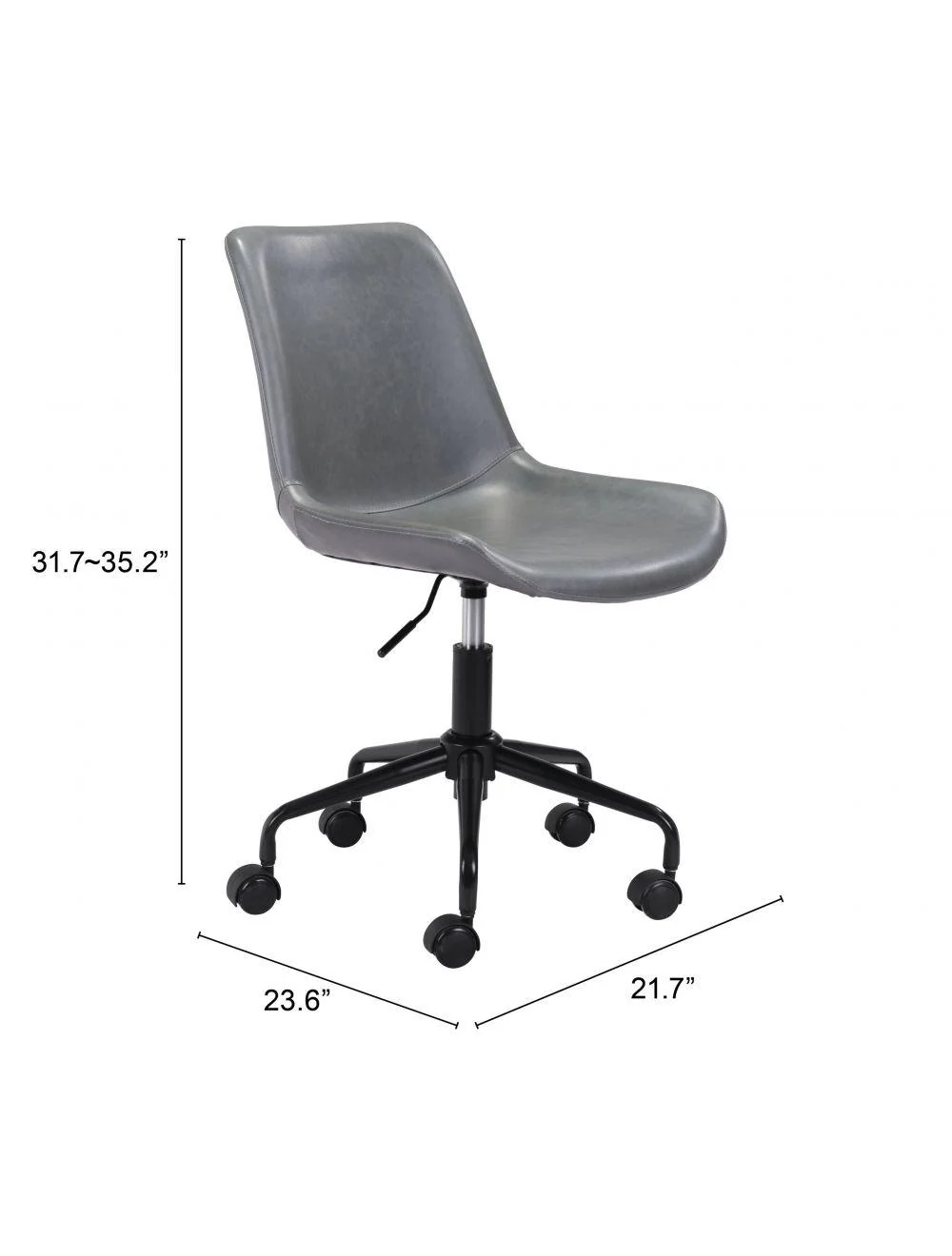 Byron Office Chair Gray - Frankwebs